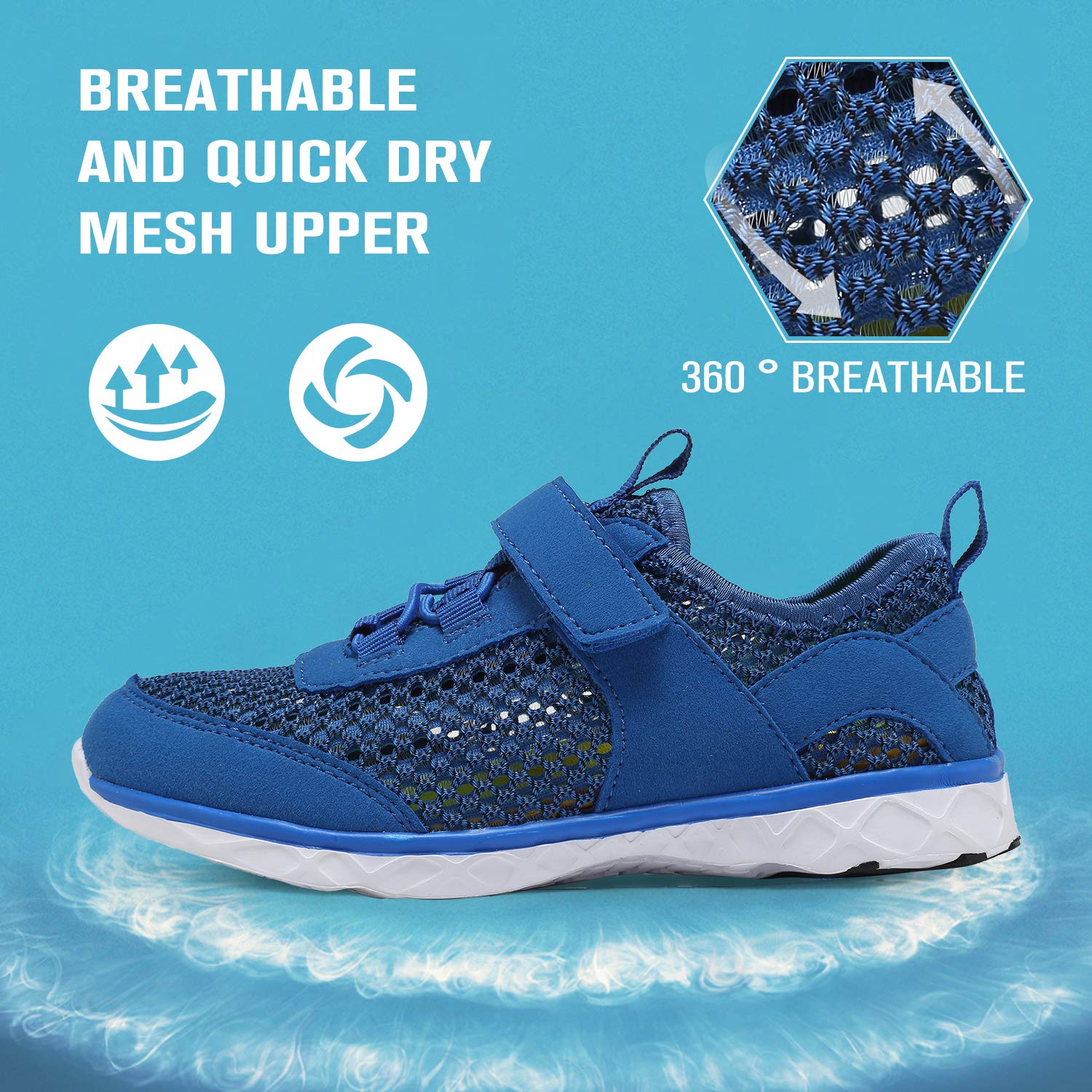 CIOR Kids Water Shoes - Lightweight Swim Sneakers for Toddler & Big Kid - Beach & Pool Sports