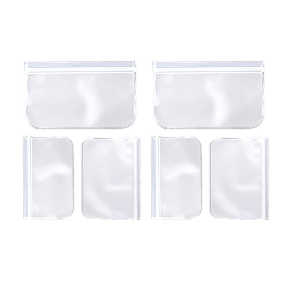UPKOCH 6-Pack Reusable Food Storage Bags for Refrigerator - Large, Medium & Small Airtight Freezer Bags for Fruits, Vegetables & Meal Prep (BPA-Free, Eco-Friendly) - Perfect for Kitchen, Camping & Travel