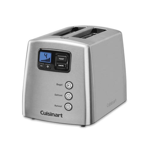 Cuisinart CPT-420 2-Slice Toaster with Touch to Toast Technology, Leverless Design in Brushed Stainless Steel - Perfect for Breakfast, Office, and Small Kitchens