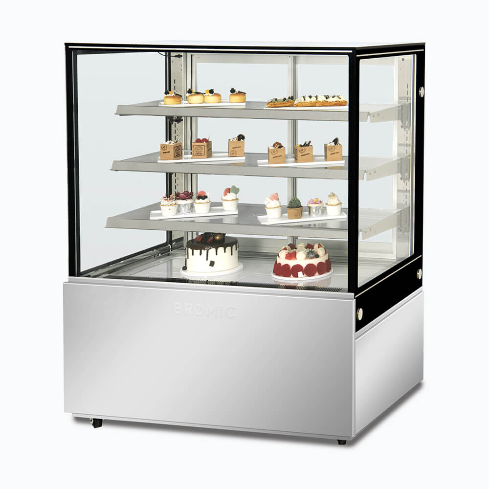 Bromic 4-Tier Commercial Cake Display Case - 1200mm Wide, 542L Capacity, Perfect for Cold Food & Dessert Showcase - Ideal for Bakeries, Cafes, and Buffet Service
