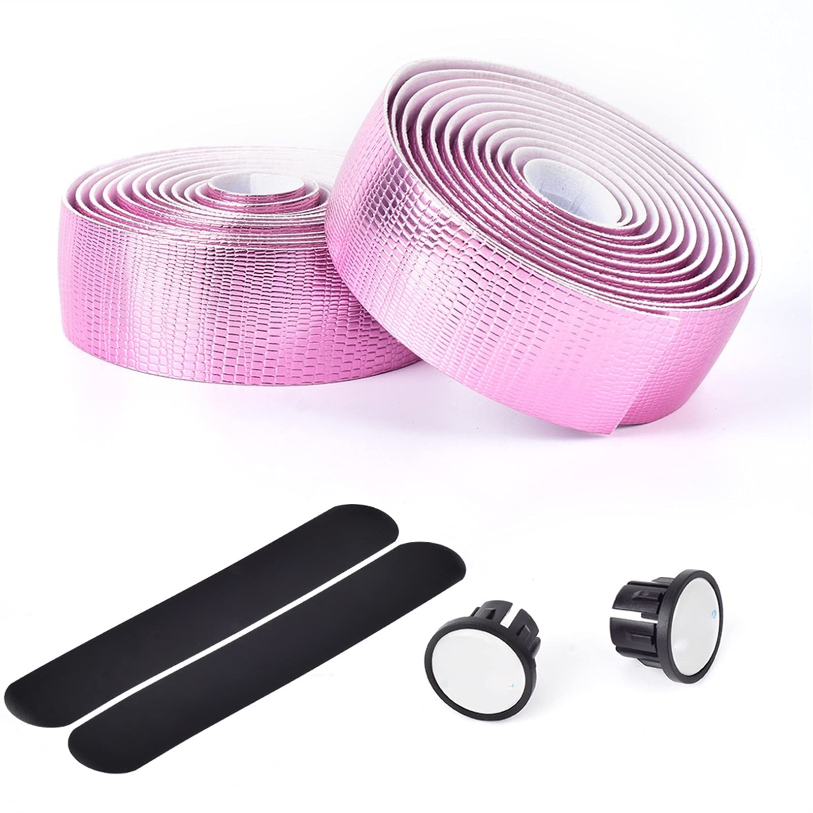 Non-Slip EVA PU Bicycle Handlebar Tape - Durable Anti-Vibration Road Bike Handlebar Wrap, Wear-Resistant Cycling Grip for Comfort & Control (Pink) - Perfect for Long-Distance Riding & Urban Commuting