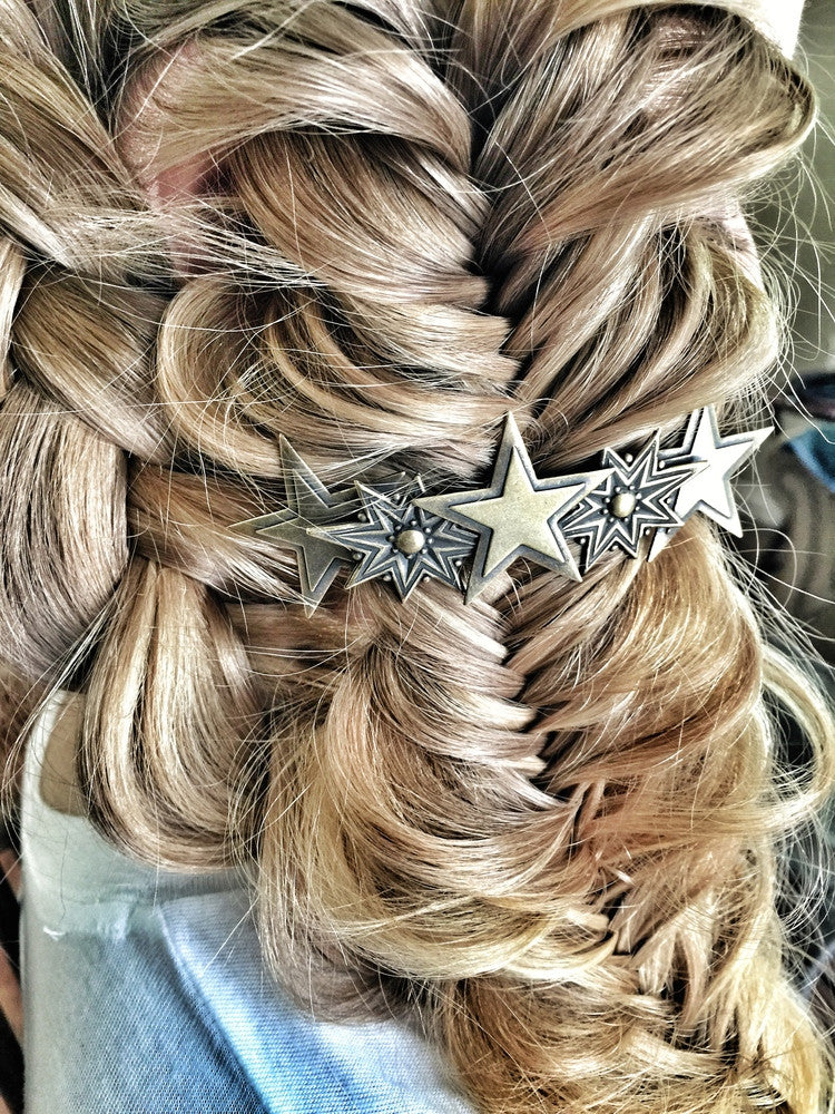 Vintage Kent French Barrette Hair Clip - Oxidized Silver Finish for Women | Perfect for Weddings, Parties & Everyday Elegance