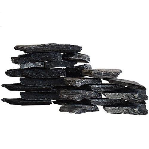 Natural Black Aquarium Slate Rock for Fish Tank Decoration - 20Kg Box - Perfect for Aquascaping, Cichlid Tanks & Aquatic Plant Landscaping
