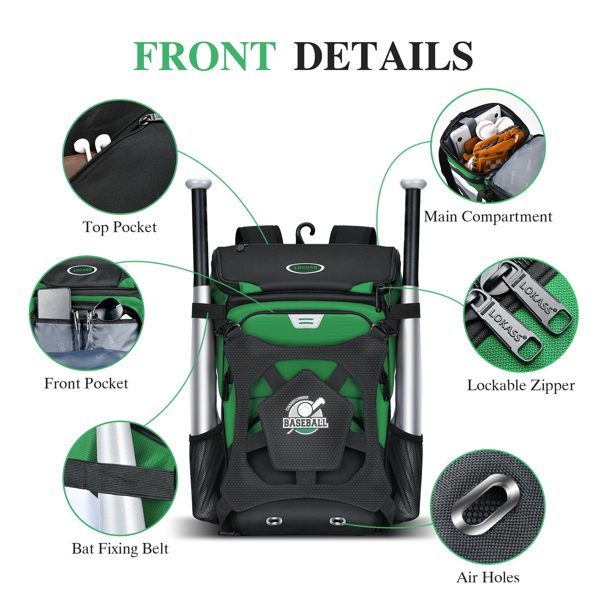 **Best Baseball Backpack for Adults & Youth – Large Capacity Lightweight Softball Bag with Shoe Compartment, Fence Hook, & Waterproof Design for T-Ball Bat, Helmet & Gloves – Perfect for Games, Practice & Travel**