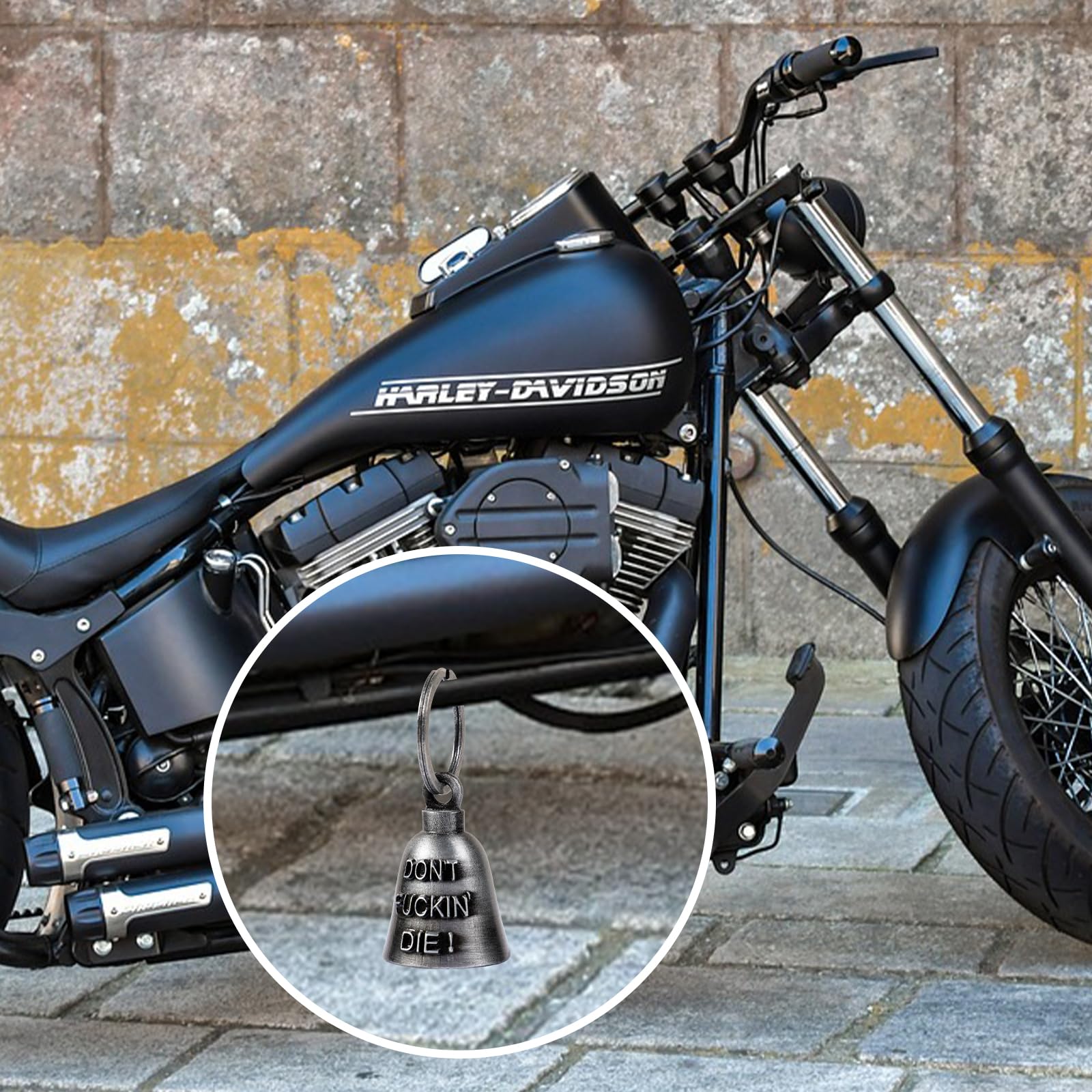Lucky Motorcycle Bells - Guardian Riding Bells with Hanger for Bikers | Keychain & Bike Accessory for Safe Rides