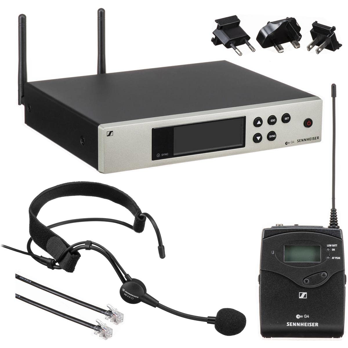 Sennheiser EW 100 G4-ME3-A Wireless Headset Microphone System (516-558MHz) - Professional Cardioid Mic for Live Performances, Presentations & Public Speaking