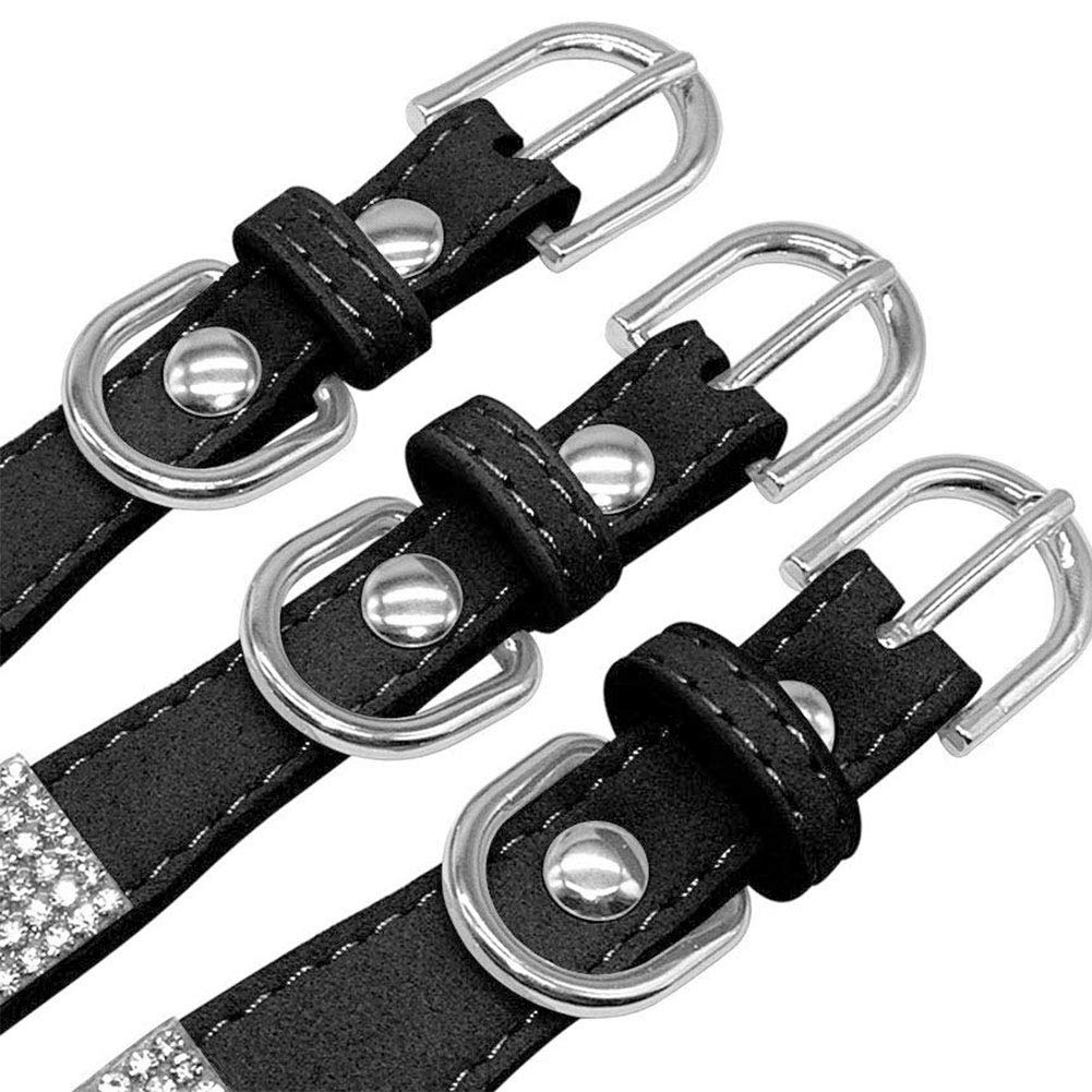 Sparkling Rhinestone Dog Collar & Leash Set - Crystal Diamond Pet Collar for Small & Medium Dogs | Elegant & Dazzling Cat/Dog Accessories for Parties, Weddings & Special Occasions