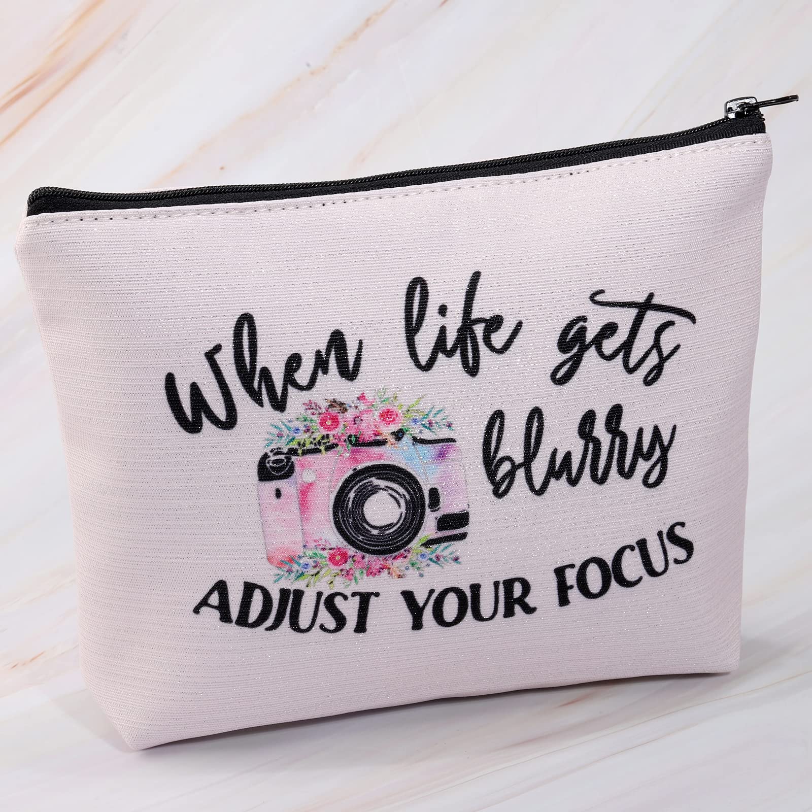 MBMSO Photographer Makeup Bag - Perfect Gift for Photography Lovers & Inspirational Present (Pink) - Great for Travel, Cosmetics Storage & Camera Accessories Organization