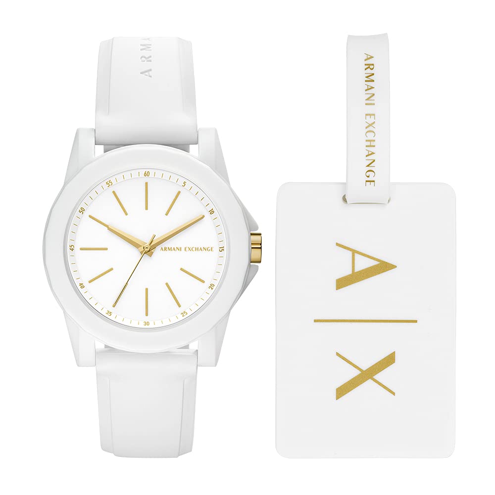 AX Armani Exchange Women's Watch - Stainless Steel, Silicone or Leather Band Three-Hand Watch | Elegant Timepiece for Work, Date Night & Special Occasions