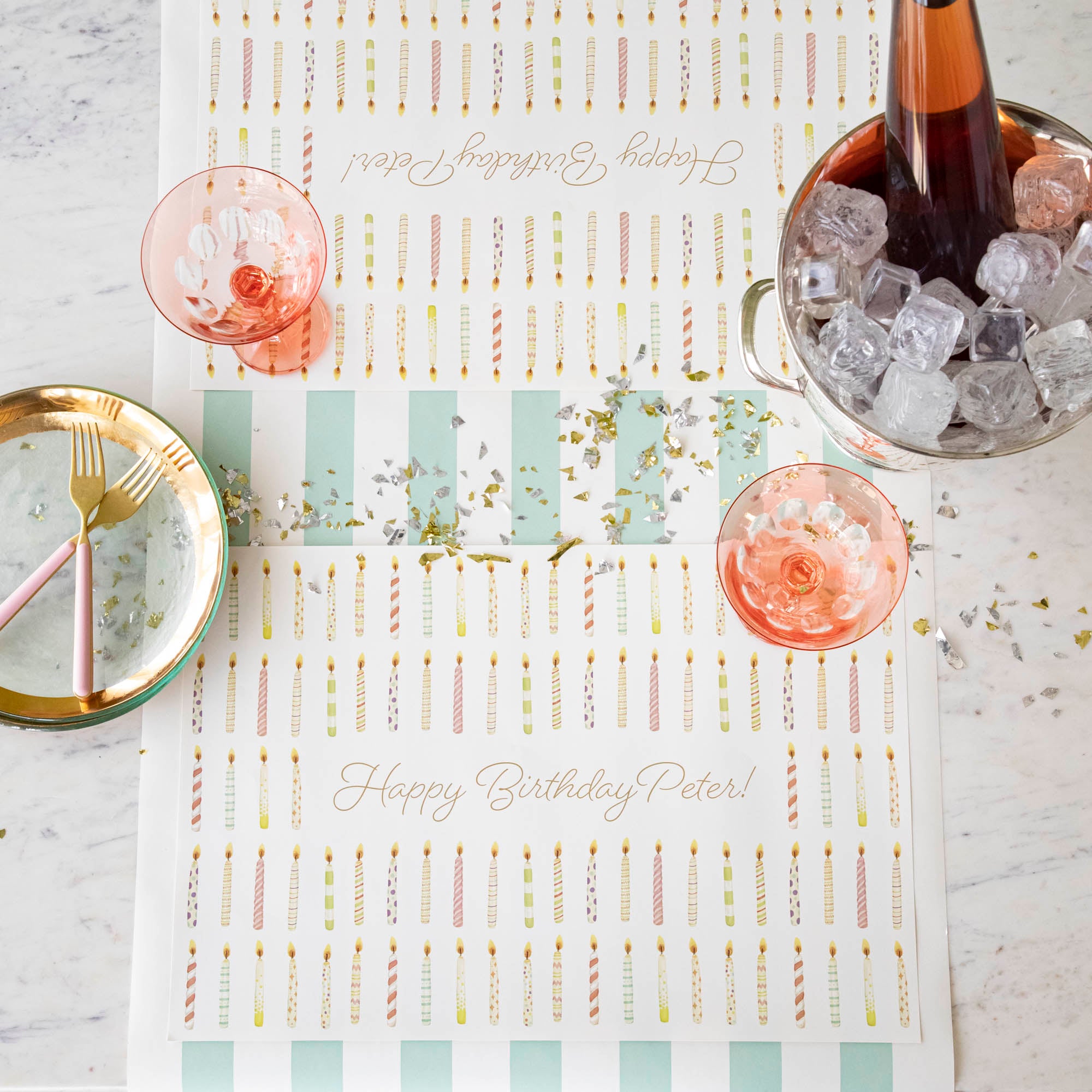 Personalized Birthday Candles Placemat - Custom Name & Age Celebration - Perfect for Birthday Parties, Cakes, and Special Occasions