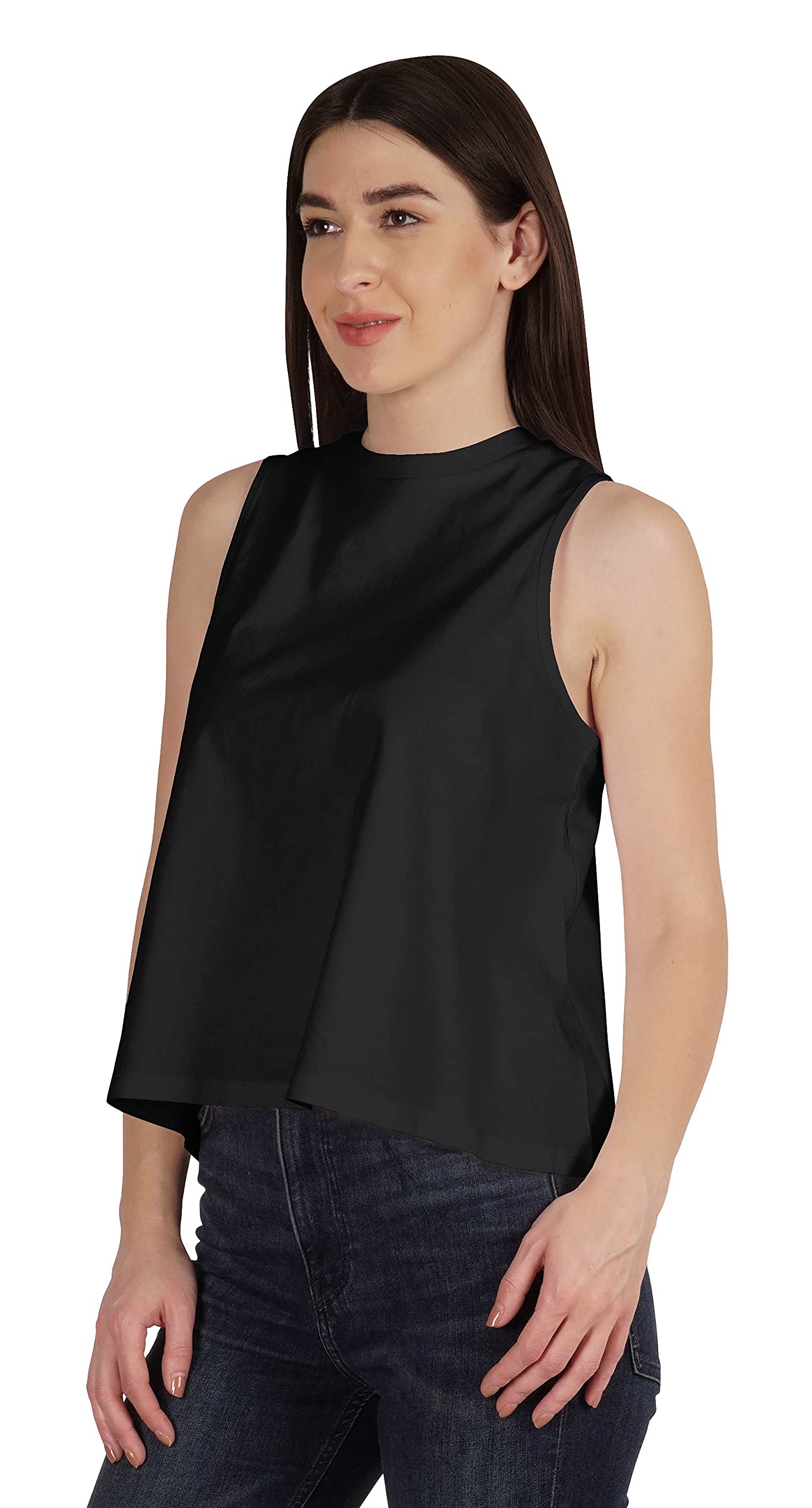 Inkmeso Women's Flowy Crop Tank Tops - Breathable Workout Shirts for Yoga, Gym & Summer Casual Wear | Comfortable Athletic Tops for Fitness & Daily Outfits