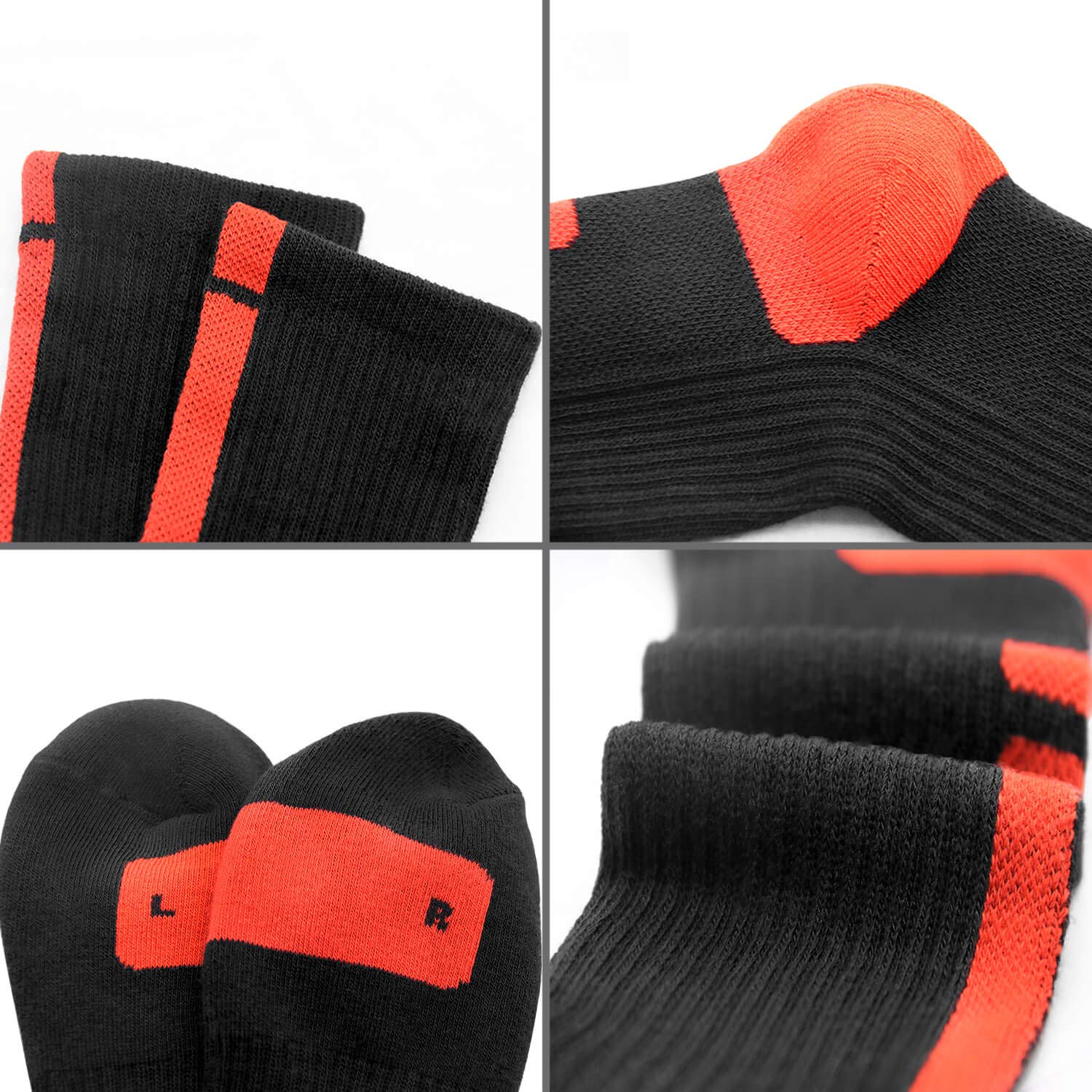 Elite Basketball Socks - Cushioned Athletic Crew Socks with Thick Compression for Men & Women - Perfect for Basketball, Running, Gym Workouts & Sports Performance