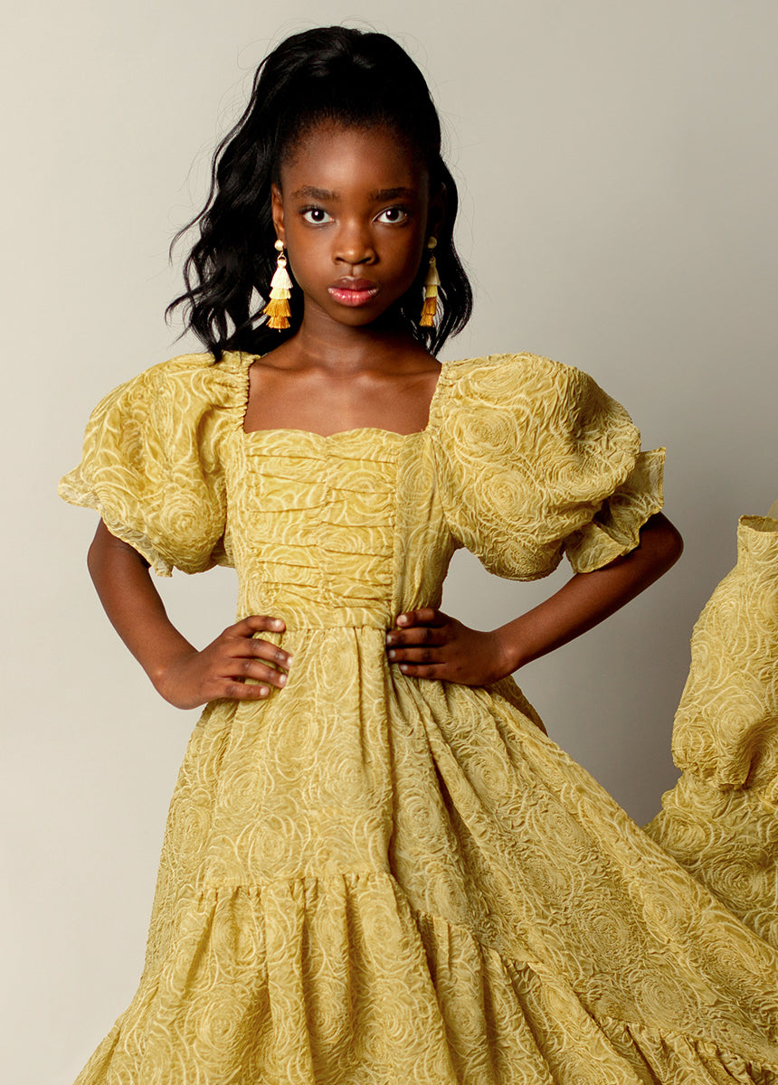 Shwaney Women's Floral Print Impact Dress in Citron Yellow - Perfect for Summer Parties, Weddings & Casual Outings
