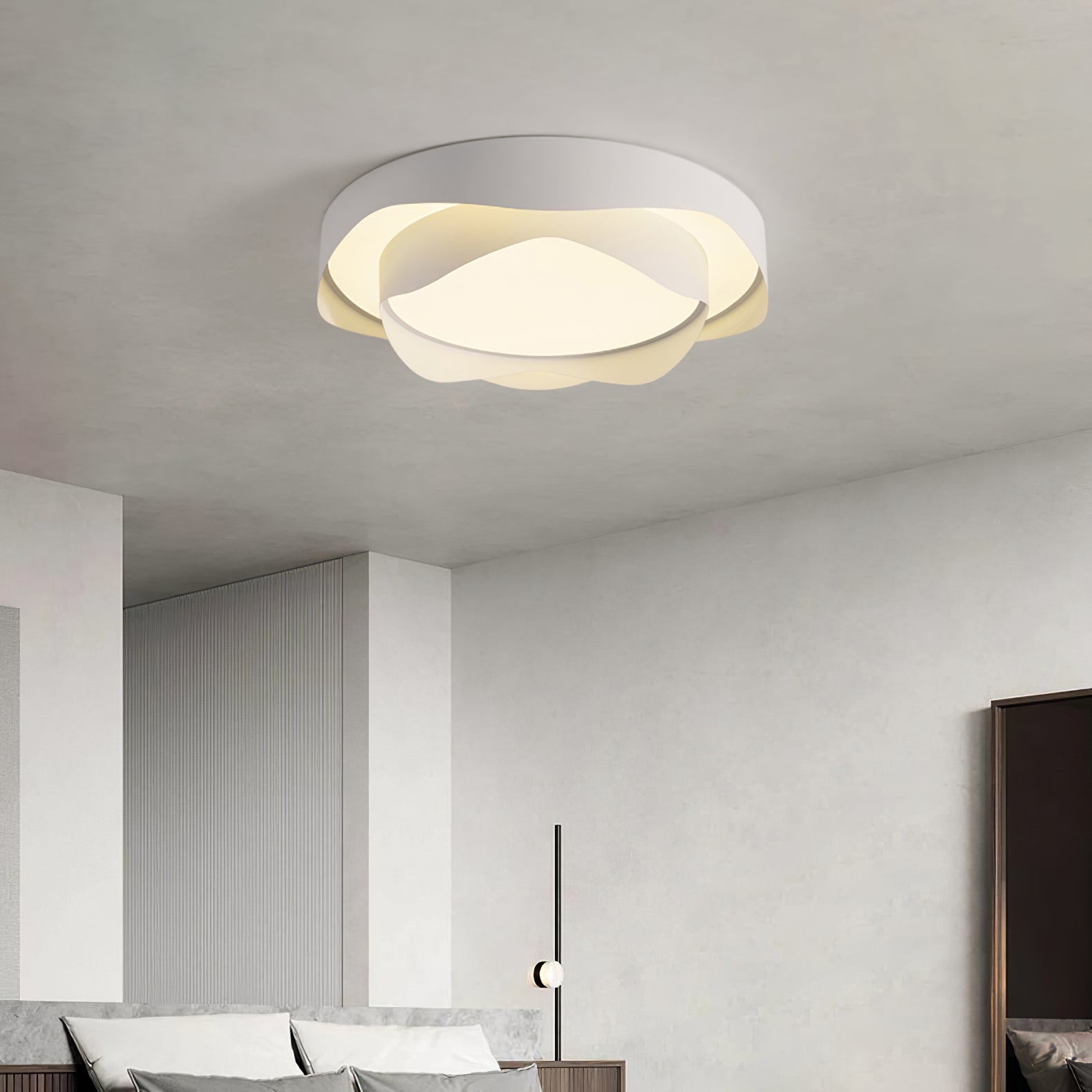 Cenia LED Ceiling Light Fixture - Modern Dimmable Flush Mount Lighting for Bedroom, Living Room & Kitchen - Energy Efficient Bright White Light (3000K-6500K) - Easy Installation Home & Office Lighting Solution