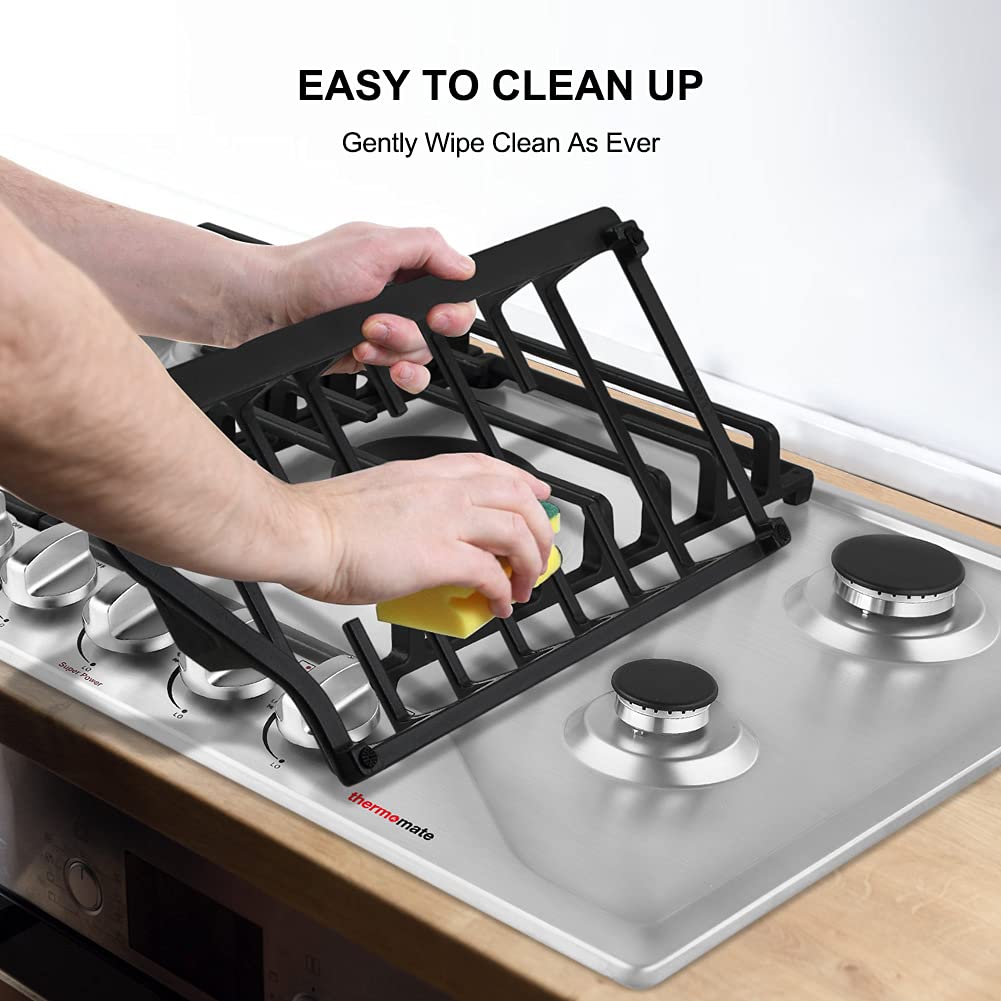 30 Inch Built-In Gas Cooktop - 5 High Efficiency SABAF Burners with Flame Out Protection | 304 Stainless Steel Gas Stove | NG/LPG Convertible | CSA Certified | Perfect for Modern Kitchens & Professional Cooking