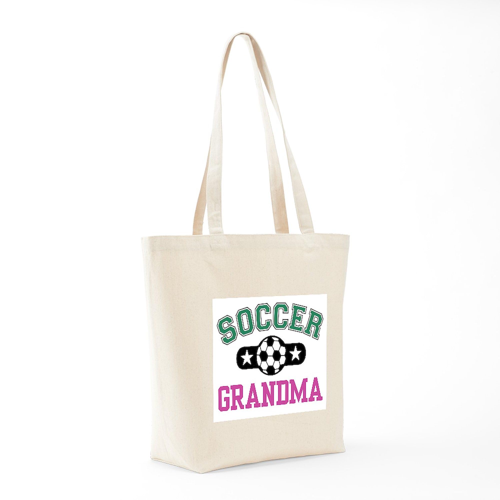 Soccer Grandma Tote Bag - Natural Canvas Reusable Shopping Bag for Women | Perfect for Groceries, Beach Trips & Sports Events