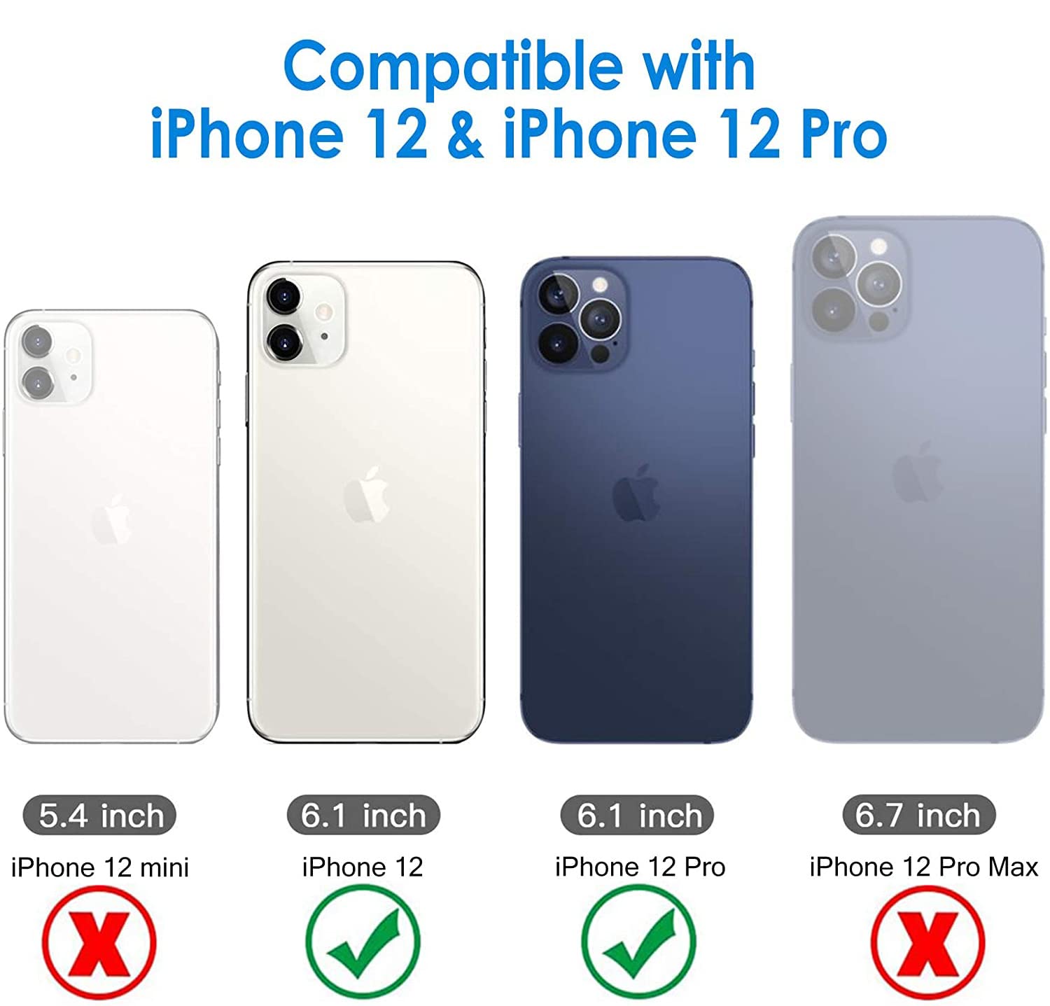 Military Grade Shockproof iPhone 12/12 Pro Case with Tempered Glass Screen Protector & Kickstand - Perfect for Outdoor Adventures, Work, and Daily Protection