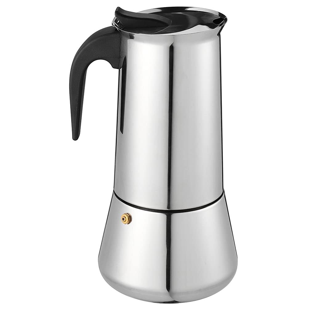 YARNOW Stovetop Espresso Maker - Stainless Steel Moka Pot for Strong Coffee at Home