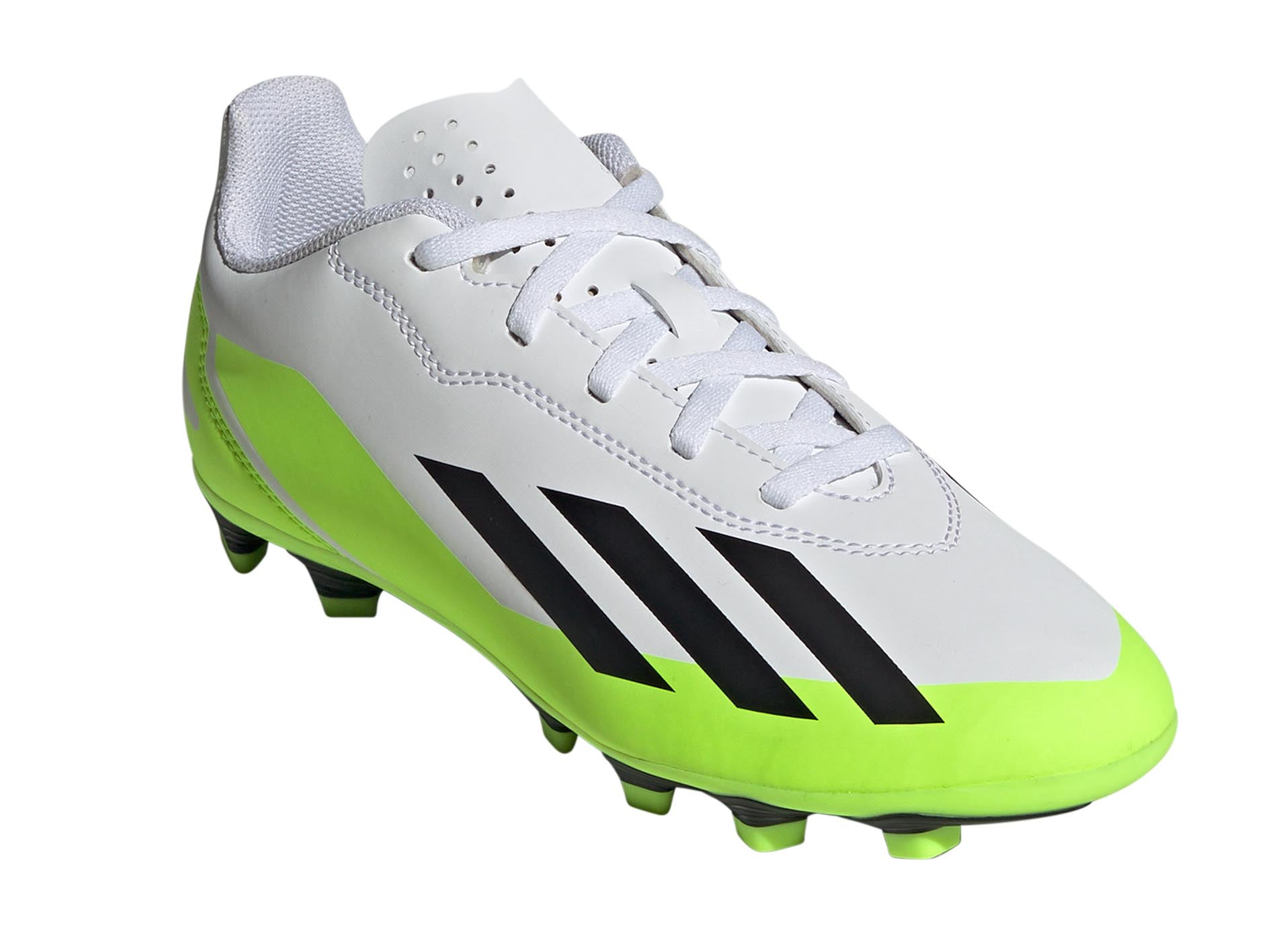 Adidas Kids XCrazyfast.4 FXG J Soccer Cleats - Lightweight Youth Football Shoes for Boys & Girls with Enhanced Traction - Perfect for Turf, Grass & Indoor Soccer Games