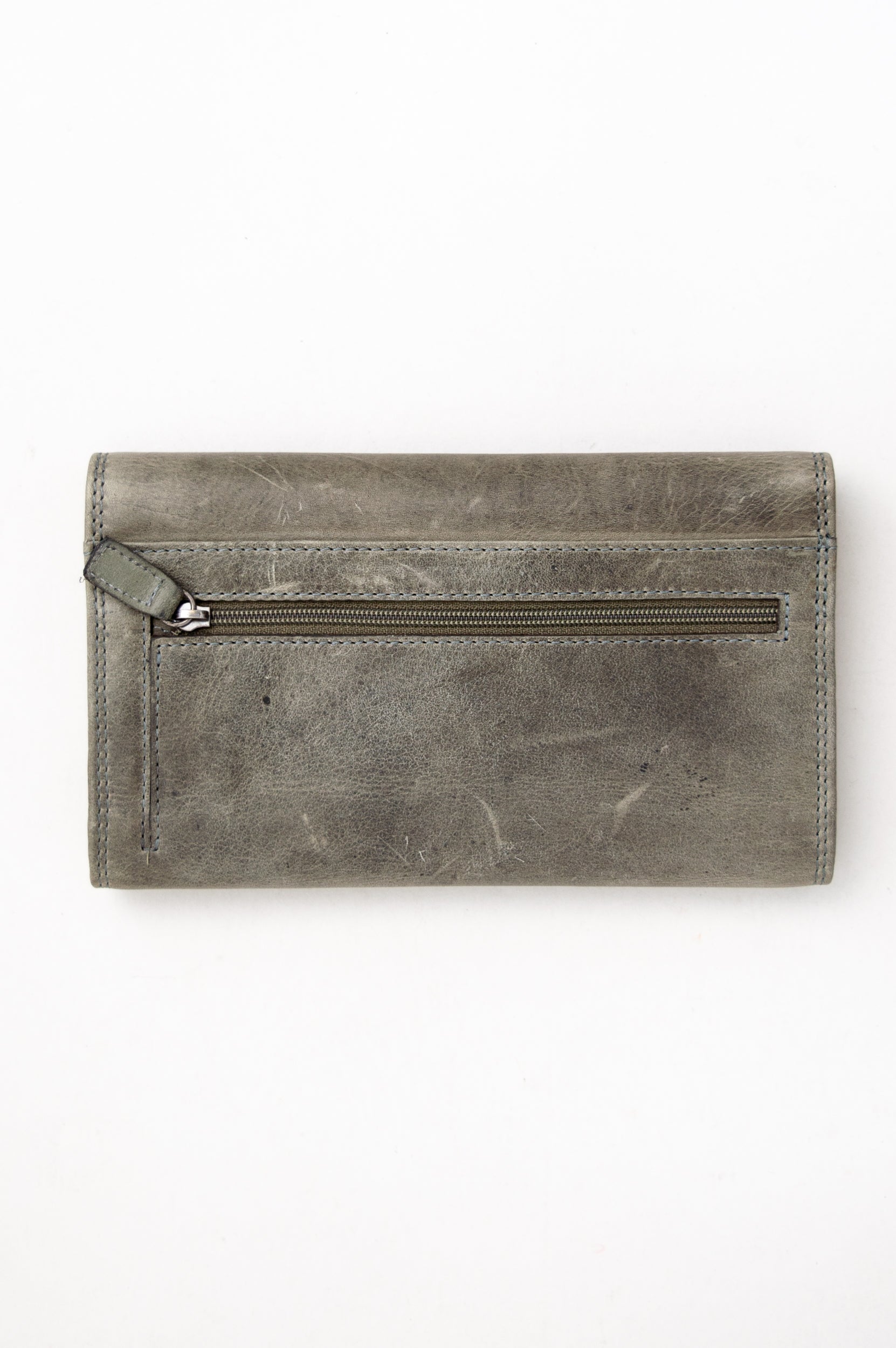 Adrian Klis 105 Genuine Leather Women's Wallet - Olive Green Crossbody Purse for Everyday Use & Travel Essentials