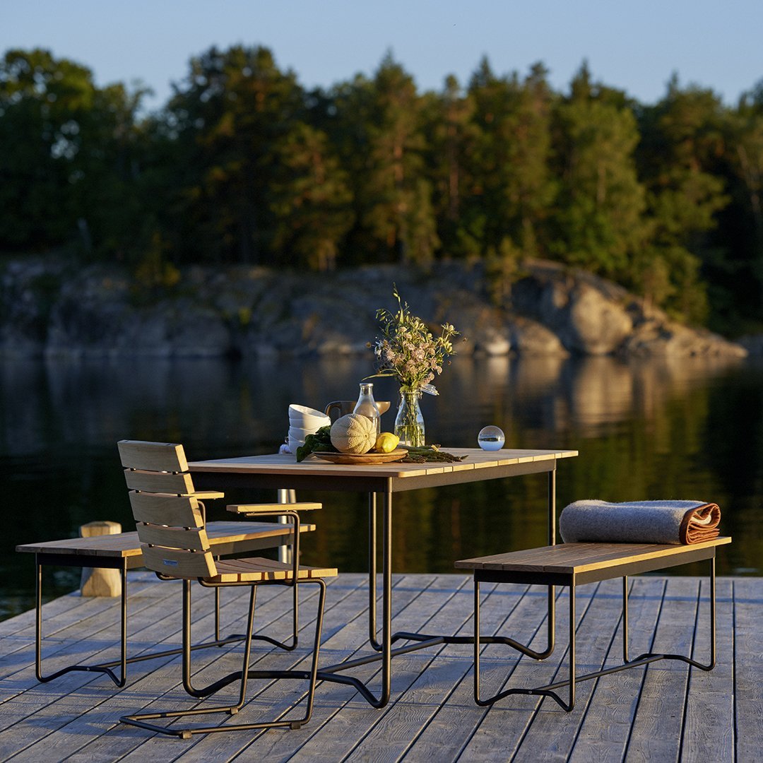Premium Lindblom Grinda Armchair - Modern Outdoor Lounge Chair by Skargaarden for Patio, Garden, and Poolside Relaxation