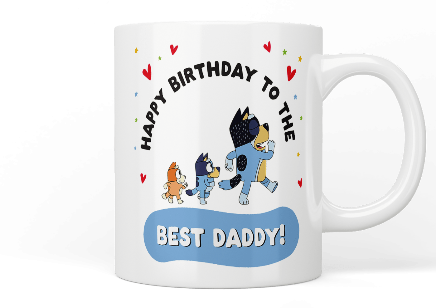 Bluey Happy Birthday to the Best Daddy Mug - Funny Father's Day Gift for Dad, Coffee Cup for Bluey Fans - Perfect for Birthday Celebrations & Morning Coffee