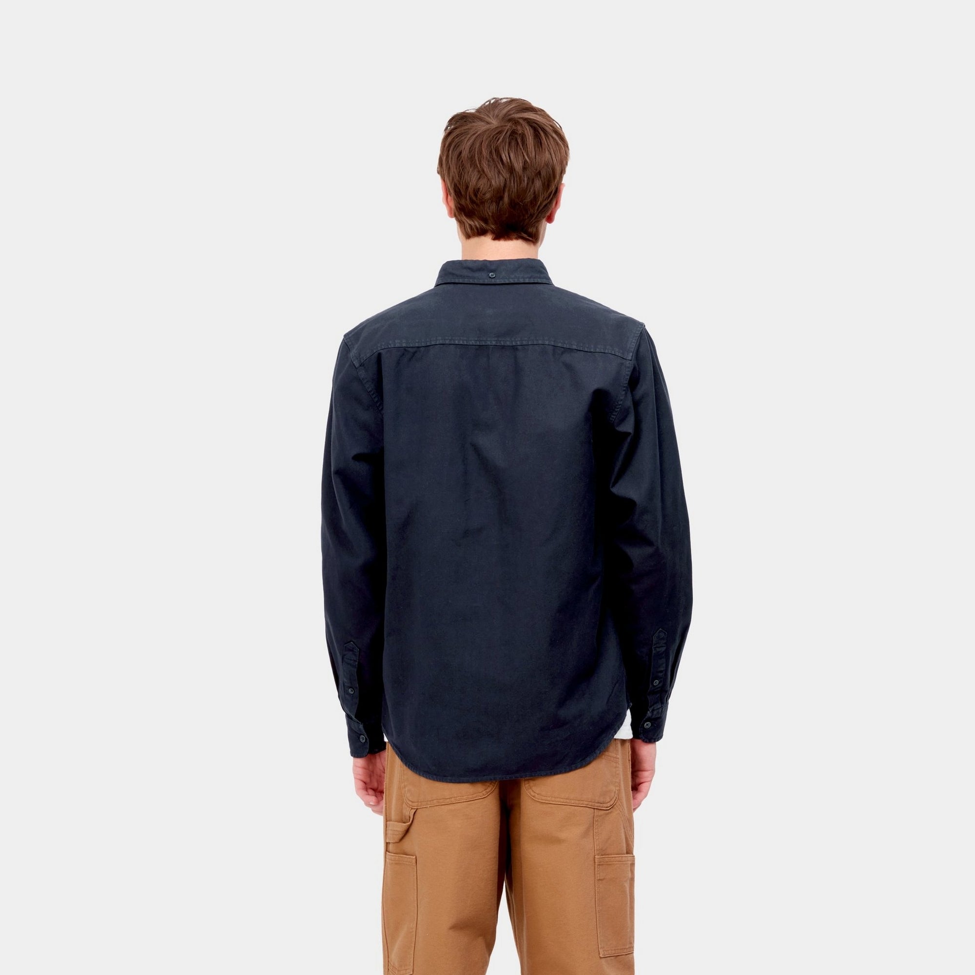 Bolton Men's Dress Shirt | Classic Dark Navy Blue Slim Fit Button Down Shirt for Business & Formal Occasions