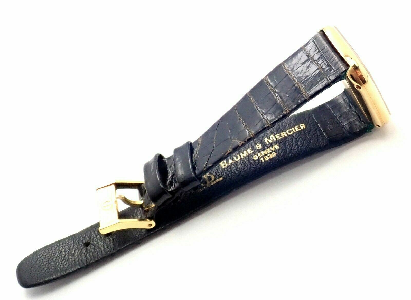 Authentic Baume & Mercier 18k Yellow Gold Manual Wind Luxury Watch 38304 - Perfect for Formal Events & Business Occasions