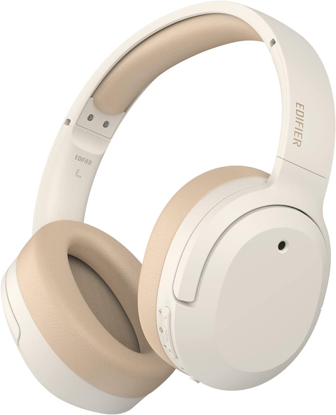 Edifier W820NB Plus Hybrid Active Noise Cancelling Headphones with LDAC Codec | Hi-Res Audio Wireless & Wired | 49H Playtime | Fast Charge | Bluetooth 5.2 Over-Ear Headphones in Ivory - Perfect for Travel, Work & Music Lovers