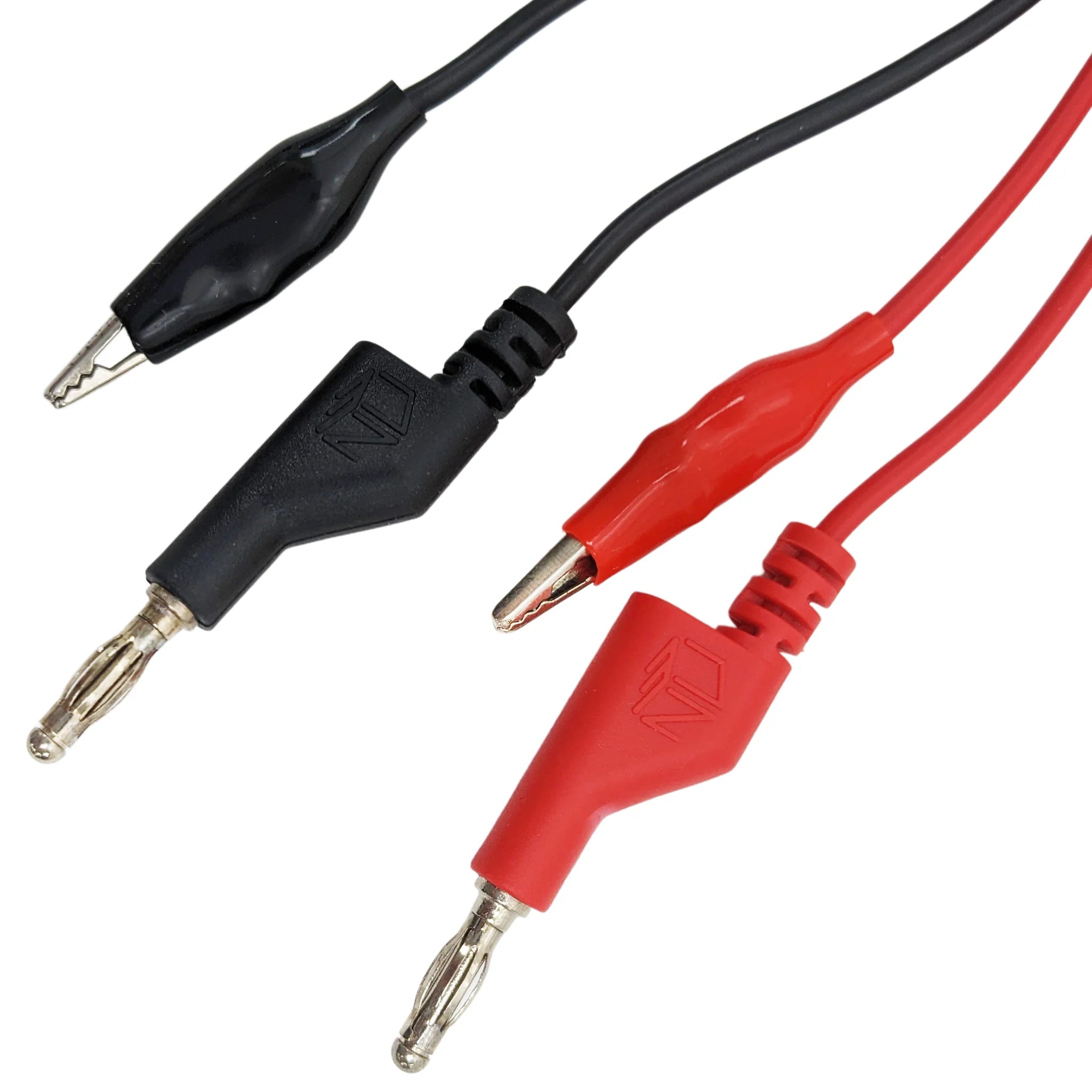Banana to Alligator Test Lead Set - 1 Red & 1 Black Alligator Clip Test Leads (3 Feet) for Electronics, Circuit Testing, DIY Projects & Electrical Repairs