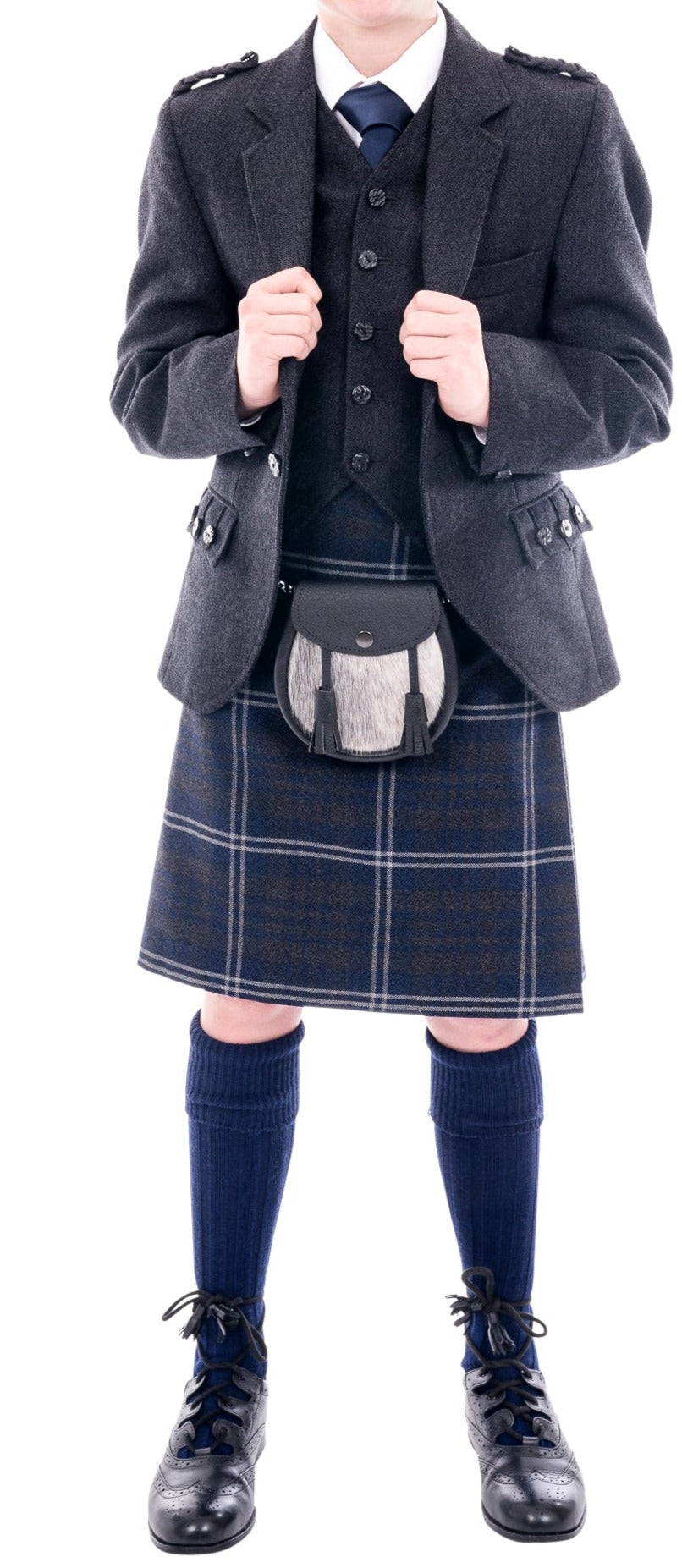 Boys Charcoal Crewneck Outfit - Stylish & Comfortable Kids Casual Wear for School, Playdates & Everyday Adventures