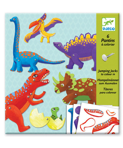 Best Djeco Jumping Jack Dinosaur Toys - Fun Wooden Pull String Dino Figures for Kids - Perfect for Pretend Play & Early Childhood Development
