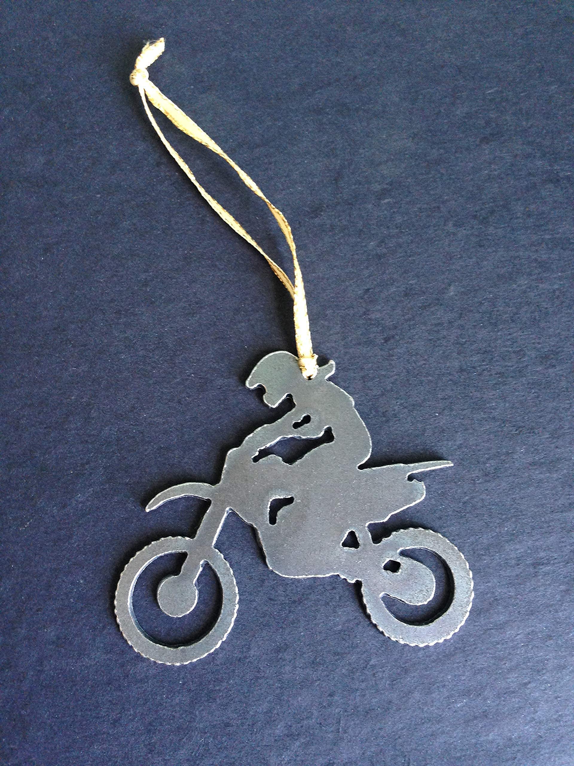 Dirt Bike Girl Metal Ornament - Handcrafted Keepsake & Motorcycle Souvenir Gift for Bikers, Home Decor, Office Desk Display - Perfect for Motorcycle Enthusiasts & Racing Fans