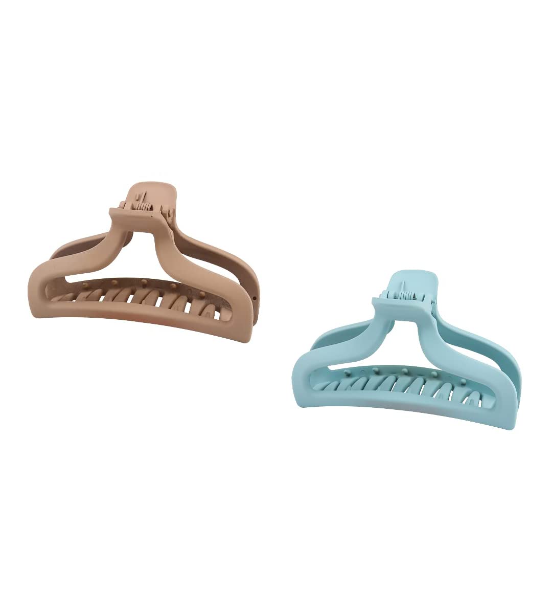 STYLEDOE 2Pcs Matte Acrylic Hair Claws - Simple Solid Color Hair Clips for Women & Girls, Non-Slip Barrettes Hair Accessories (Multicolor) - Perfect for School, Work, Parties & Everyday Hairstyles