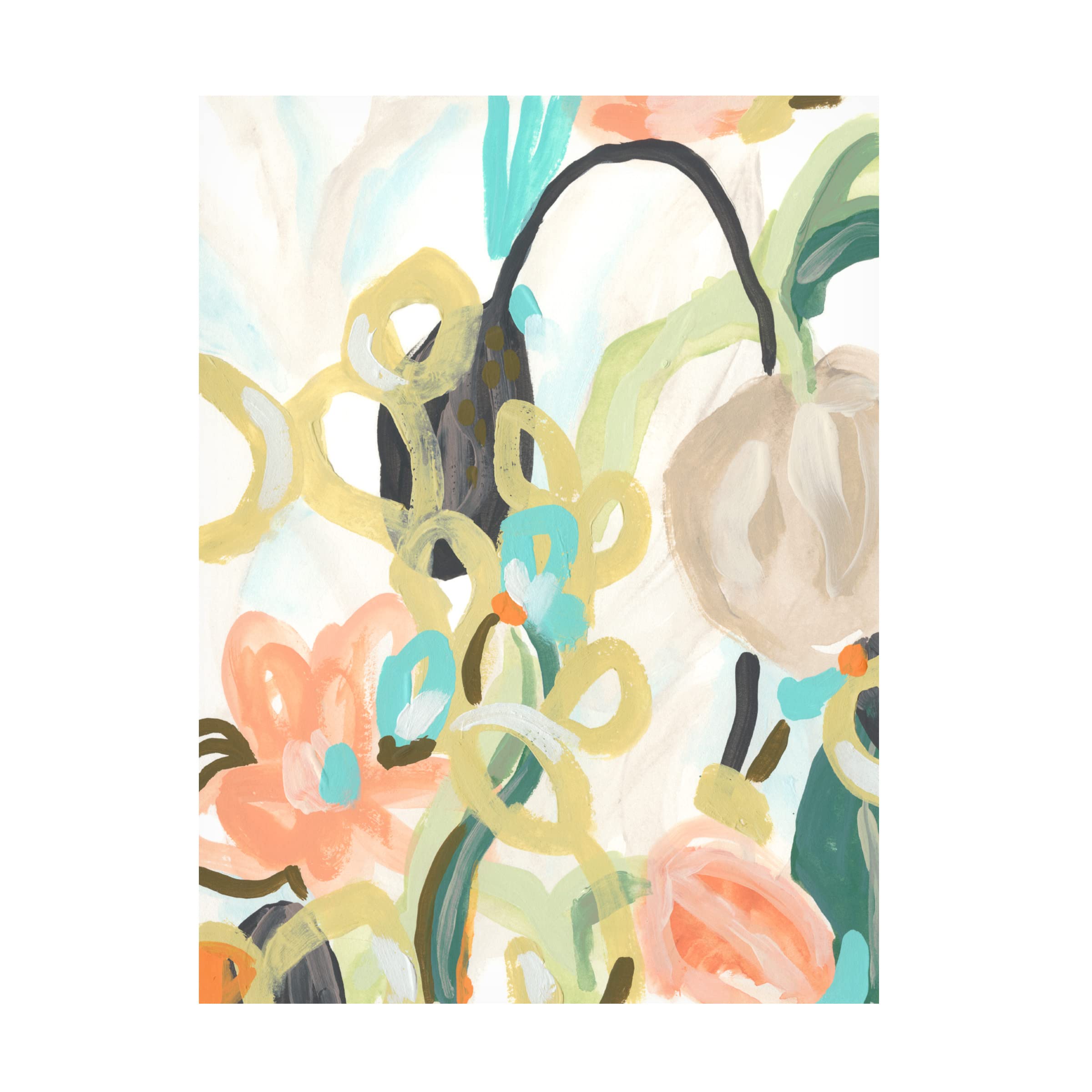 Trademark Fine Art 'Tropical Jest II' Canvas Wall Art by June Erica Vess - Vibrant Tropical Painting for Living Room, Bedroom & Office Decor