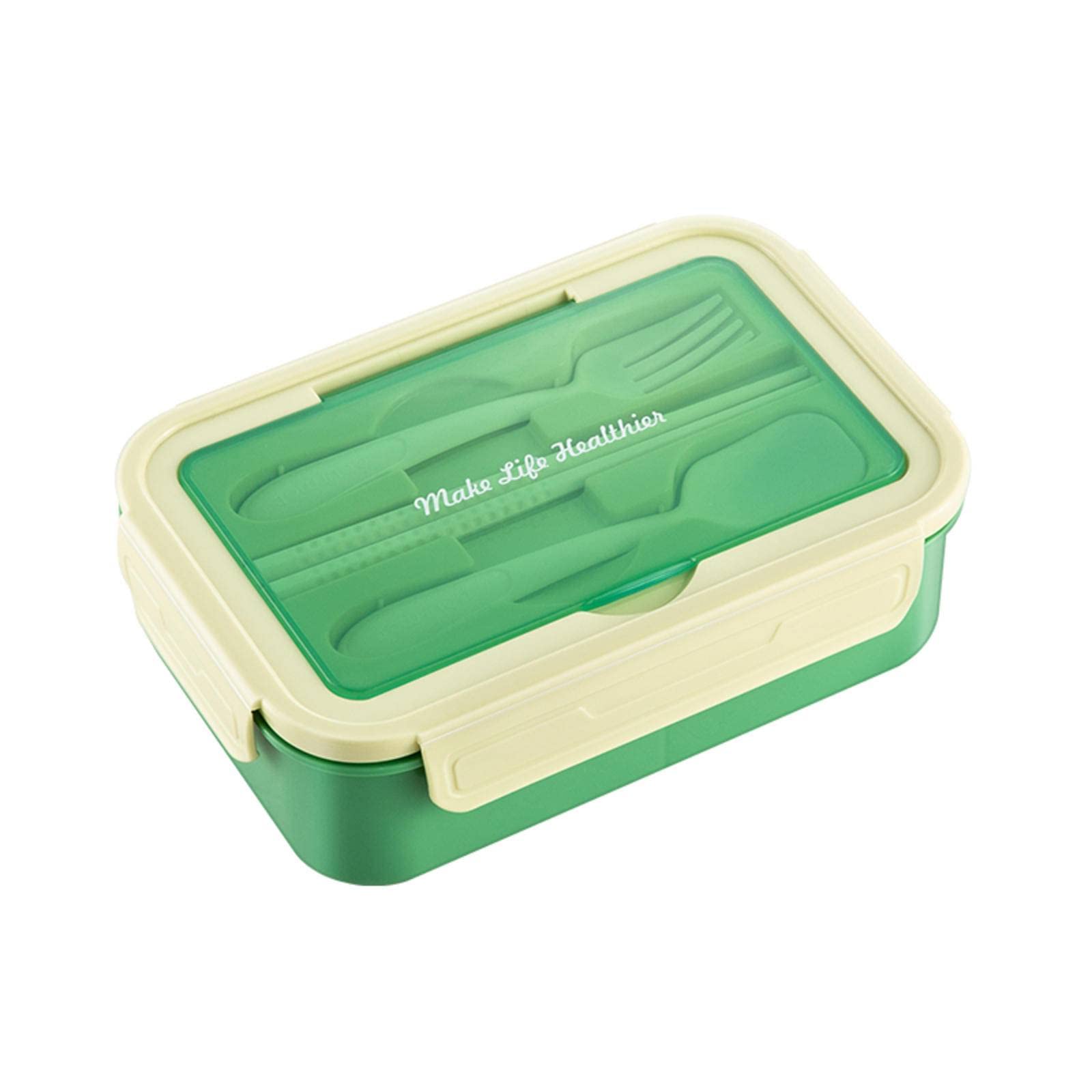 Insulated Lunch Box for Adults & Kids - 3 Compartment Bento Box with Fork, Spoon & Knife Set - Microwave, Dishwasher & Freezer Safe - Perfect for School, Work, Picnics & Travel