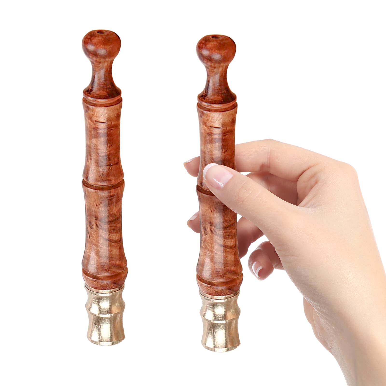 Handmade Pear Wood Cigarette Holder Set with Metal Tip - Easy to Clean & Remove - Elegant Gift Box for Smokers - Perfect for Parties, Weddings & Special Occasions