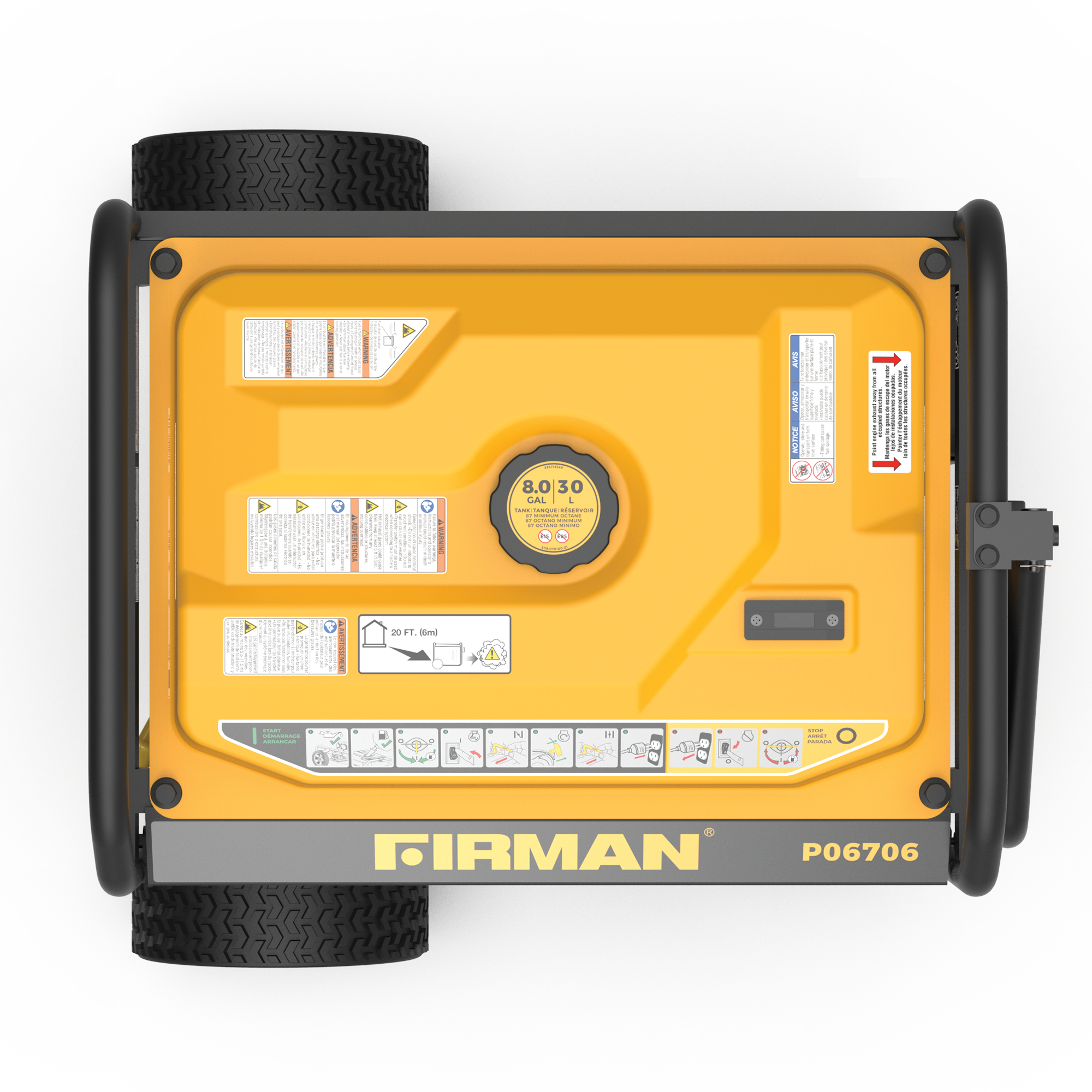 8350W Portable Gas Generator with Recoil Start - 120/240V Dual Voltage for Camping, Home Backup & Outdoor Power Supply
