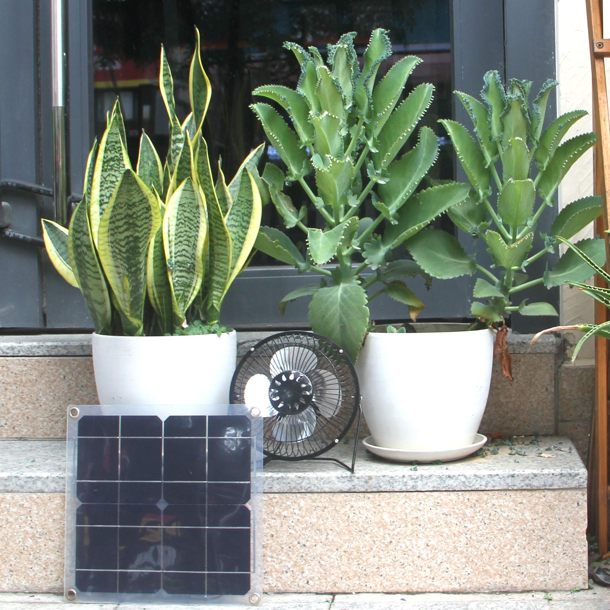 6 Inch Solar Powered Fan - Portable Ventilation for Caravan, Camping, Home Office, Outdoor Travel & Fishing - Ideal for Hot Weather & Small Spaces