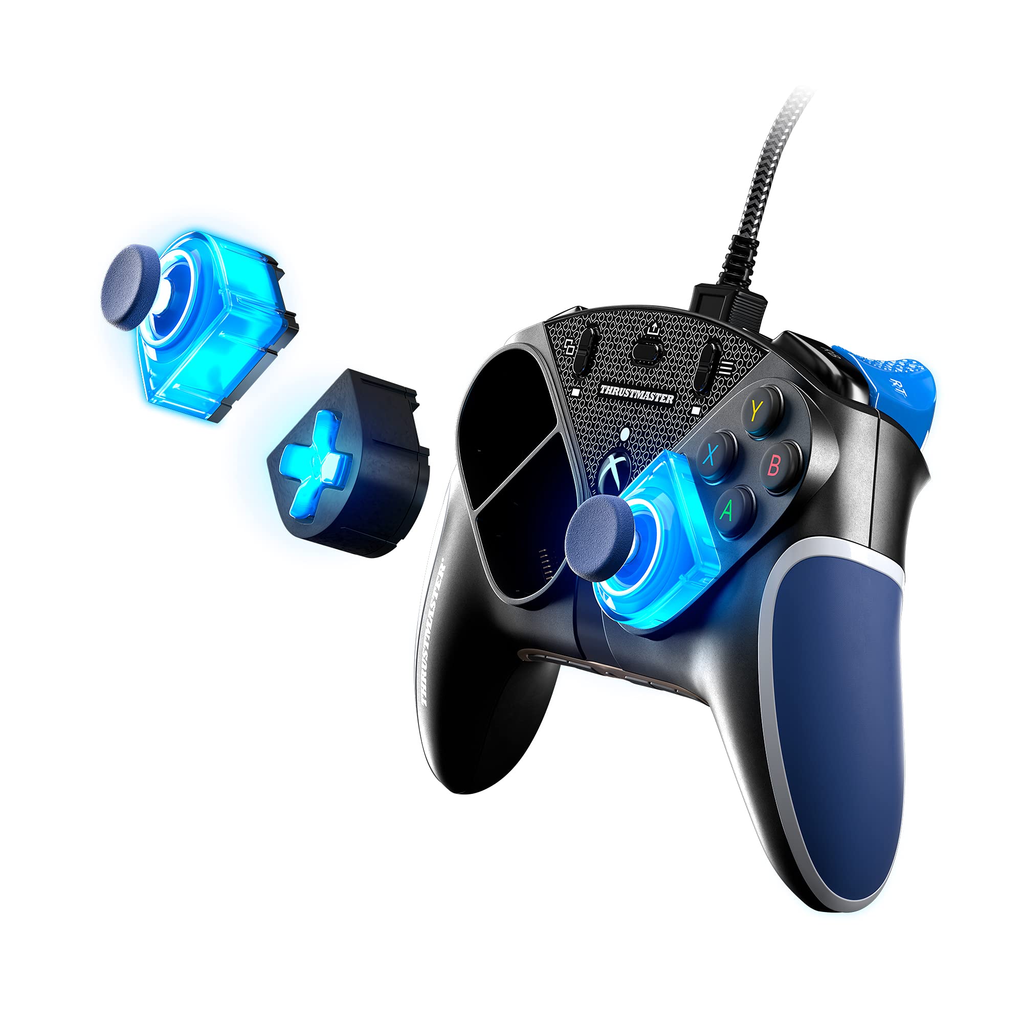 Thrustmaster ESWAP Pro Controller with Blue Crystal Pack - Compatible with Xbox Series X/S, Xbox One & Windows PC - Premium Customizable Gamepad for Competitive Gaming & Esports