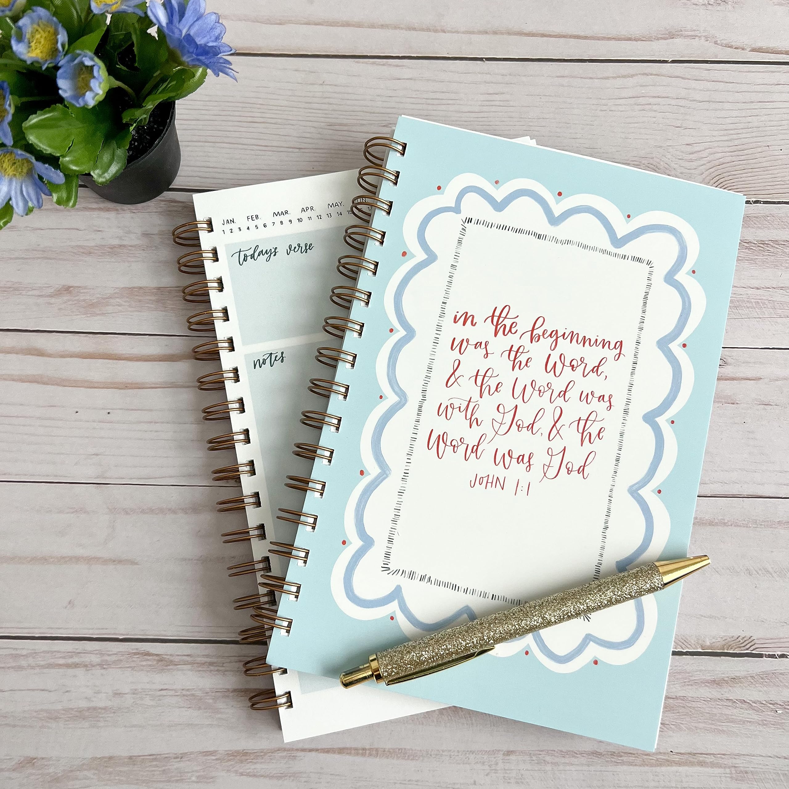 Christian Notebook for Bible Study & Prayer Journal - Spiral Bound Faith Journal with Soft Cover - Perfect for Bible Study, Prayer Notes & Daily Devotionals