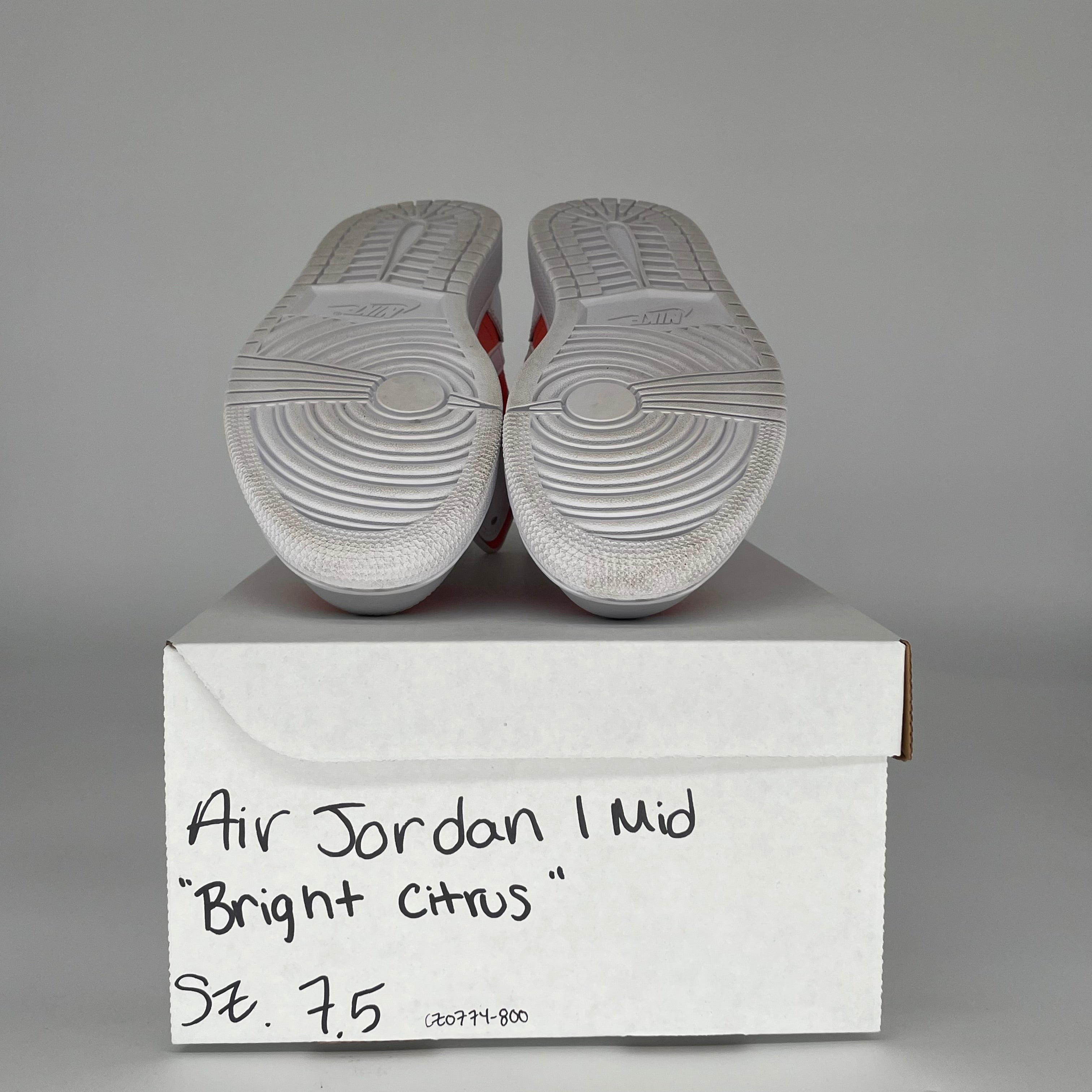 AIR JORDAN 1 MID BRIGHT CITRUS Women's Basketball Shoes - Size 7.5/9W (CZ0774-800) - Perfect for Streetwear, Casual Outfits & Sneaker Collectors