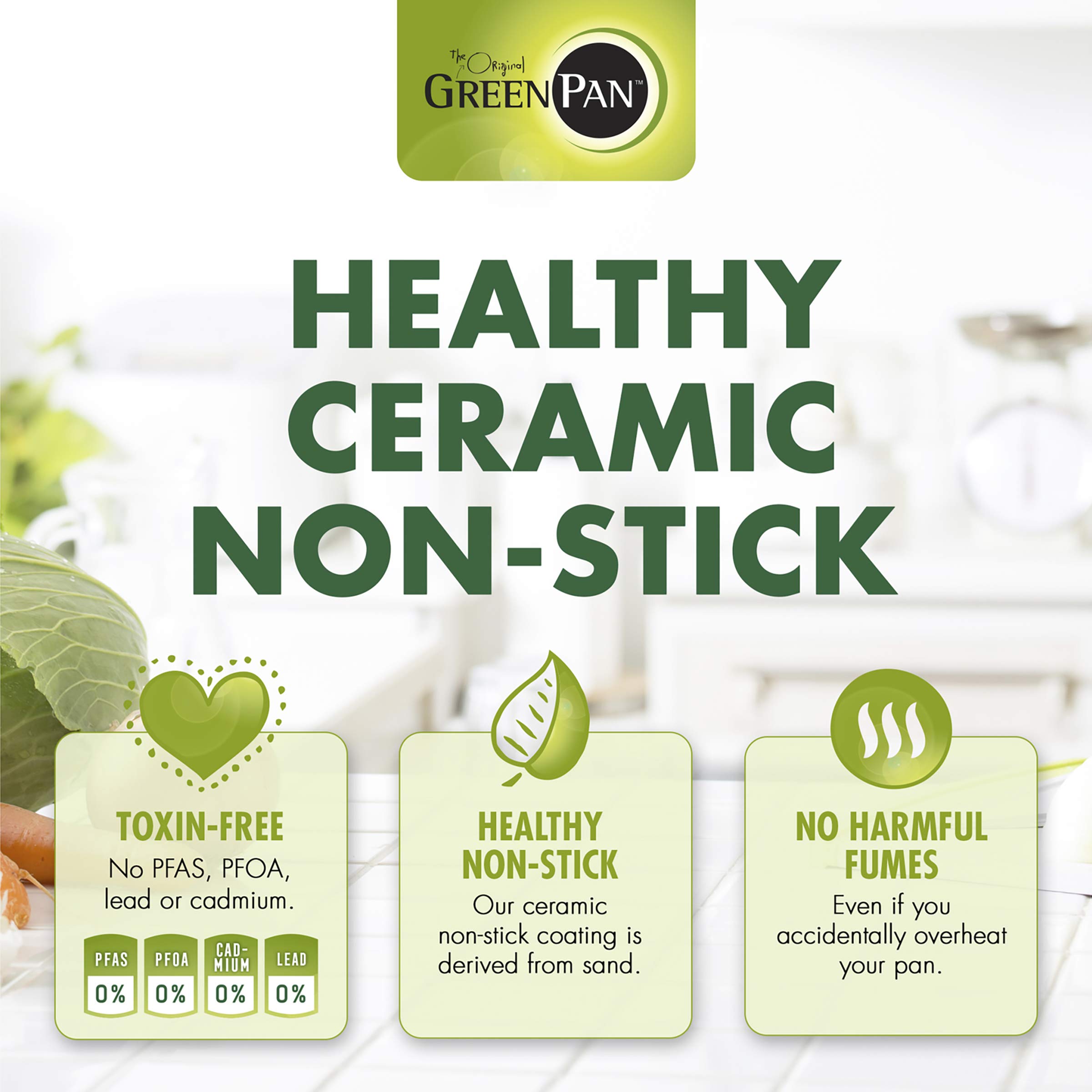 GreenPan Valencia Pro 16cm/1.6L Non-Toxic Ceramic Non-Stick Milk Pot - PFAS-Free, Induction & Oven Safe (Grey) - Perfect for Heating Milk, Making Sauces & Small Batch Cooking