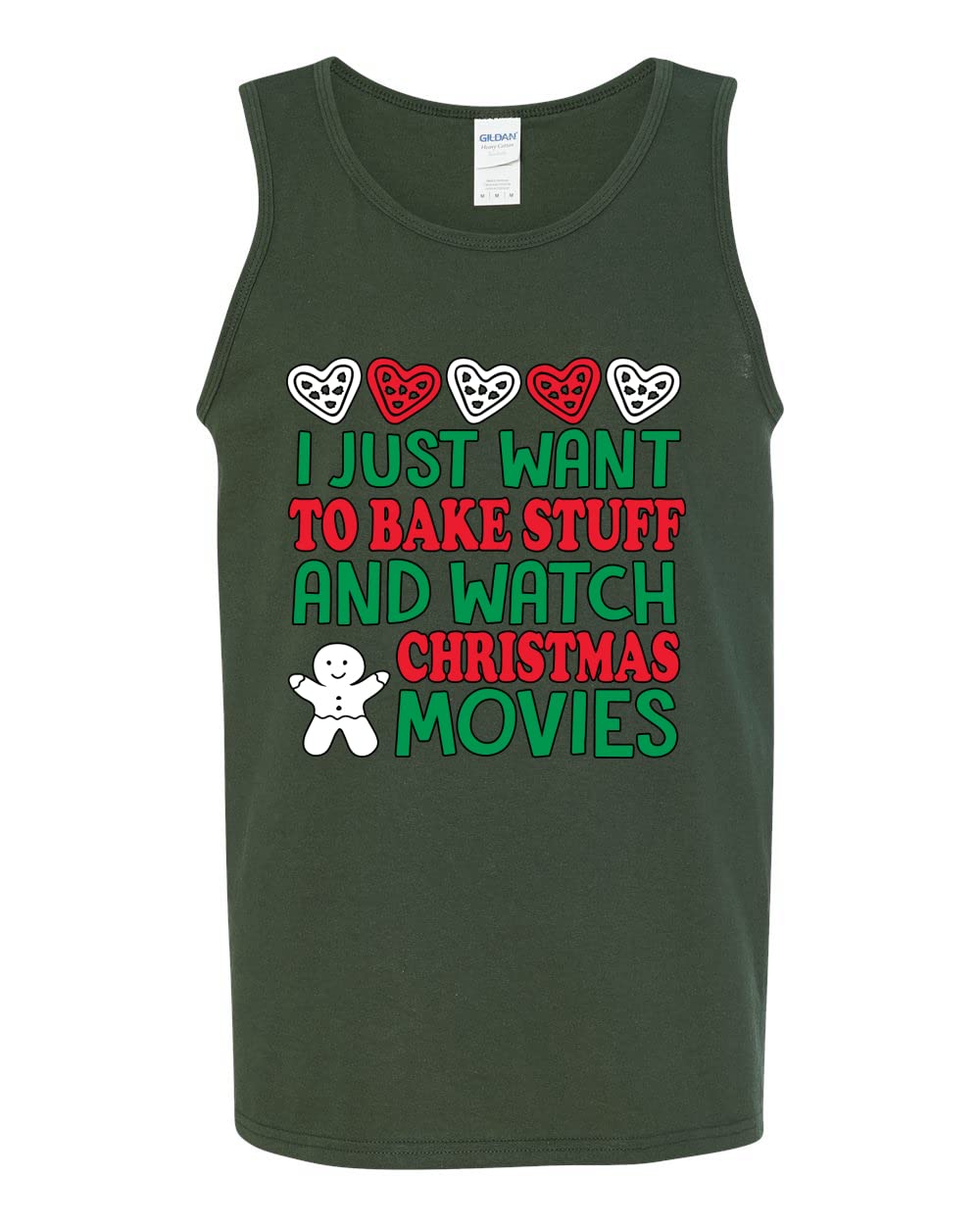 Funny Christmas Baking Graphic Tank Top for Men - Perfect for Holiday Baking & Watching Christmas Movies