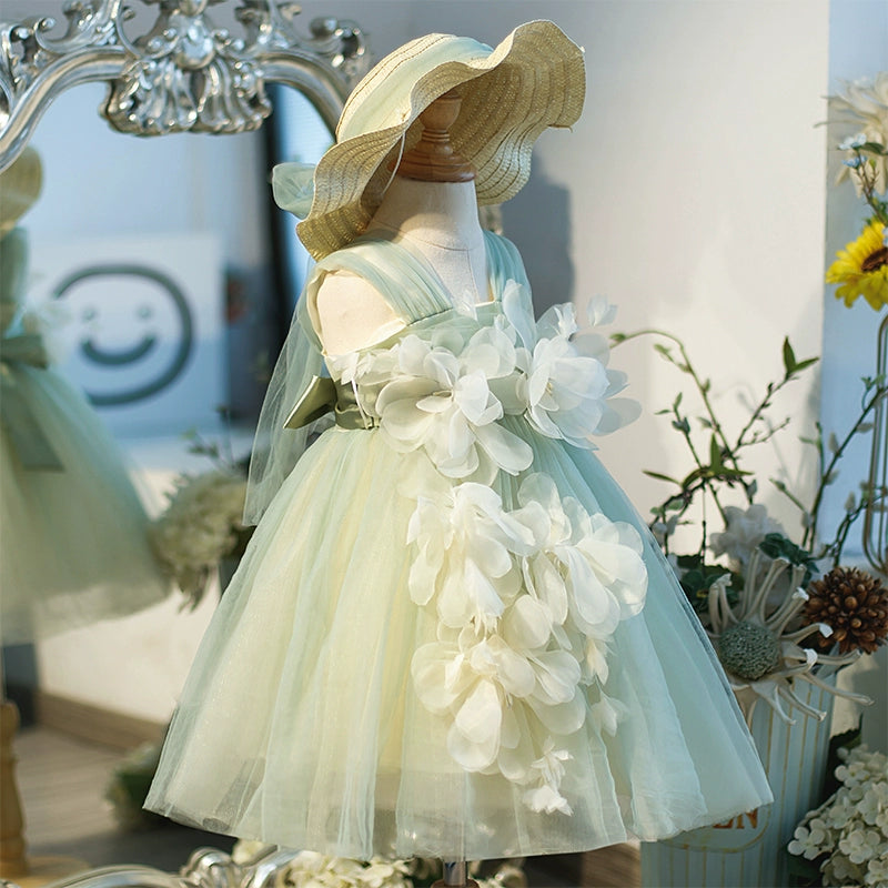 Beautiful Baby Girl Christening Dress - Lace Flower Girl Dress for Baptism, First Communion & Birthday Parties - Perfect for Special Occasions & Photo Shoots