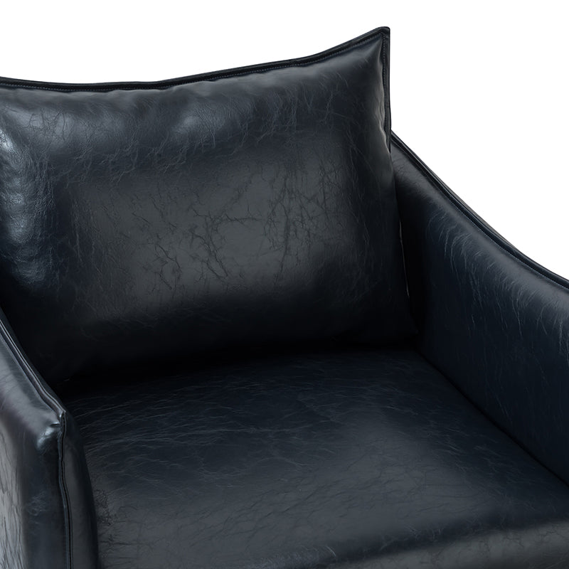 Felix Faux Leather Armchair - Modern PU Leather Accent Chair for Living Room, Office & Lounge - Comfortable Mid-Century Style Seating for Home Decor