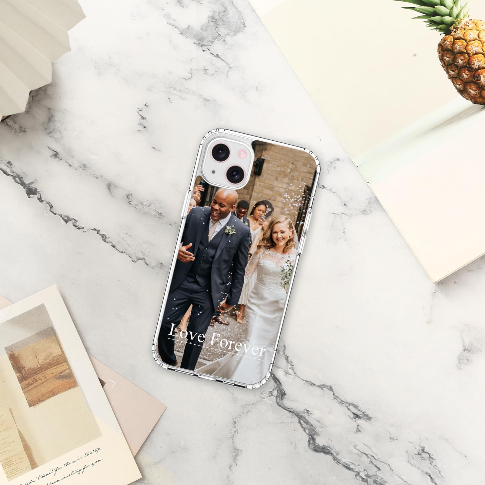 Custom Magnetic Phone Case for iPhone 16/15/14/13/12/11 Pro Max/Plus/Mini - Personalized Photo Clear Cover with Custom Design - Perfect Gift for Family, Friends, Birthday, Anniversary - Ideal for Everyday Protection and Special Occasions