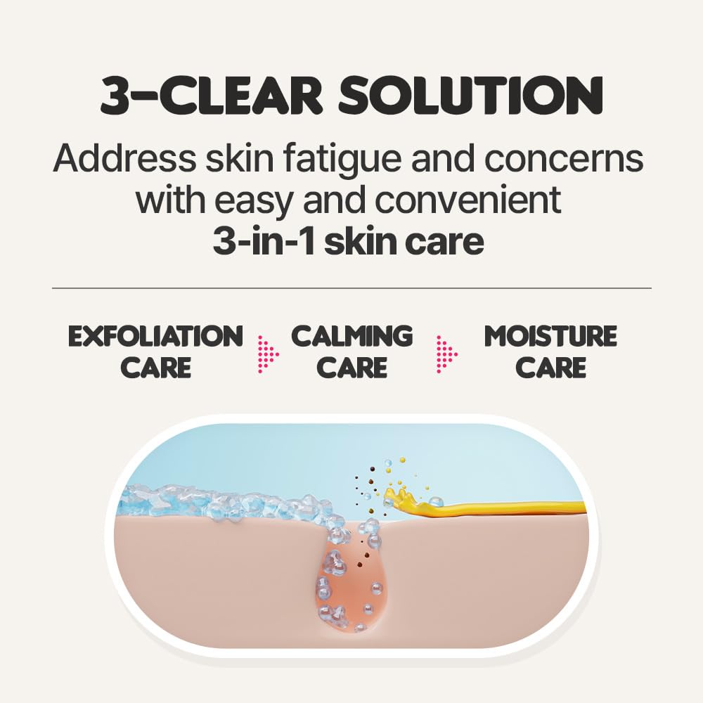 Clear Blemish Serum 1.69 fl.oz - AHA/BHA Facial Ampoule & Peel Treatment | Korean Skincare for Acne & Dark Spots | Daily Brightening & Exfoliating Routine