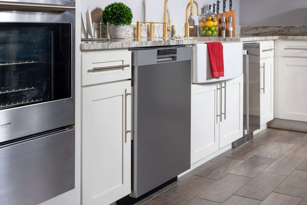 BREDA 24 Inch Panel Ready ADA Compliant Built-In Dishwasher - LUDWA30150 - Perfect for Modern Kitchens & ADA Accessible Homes