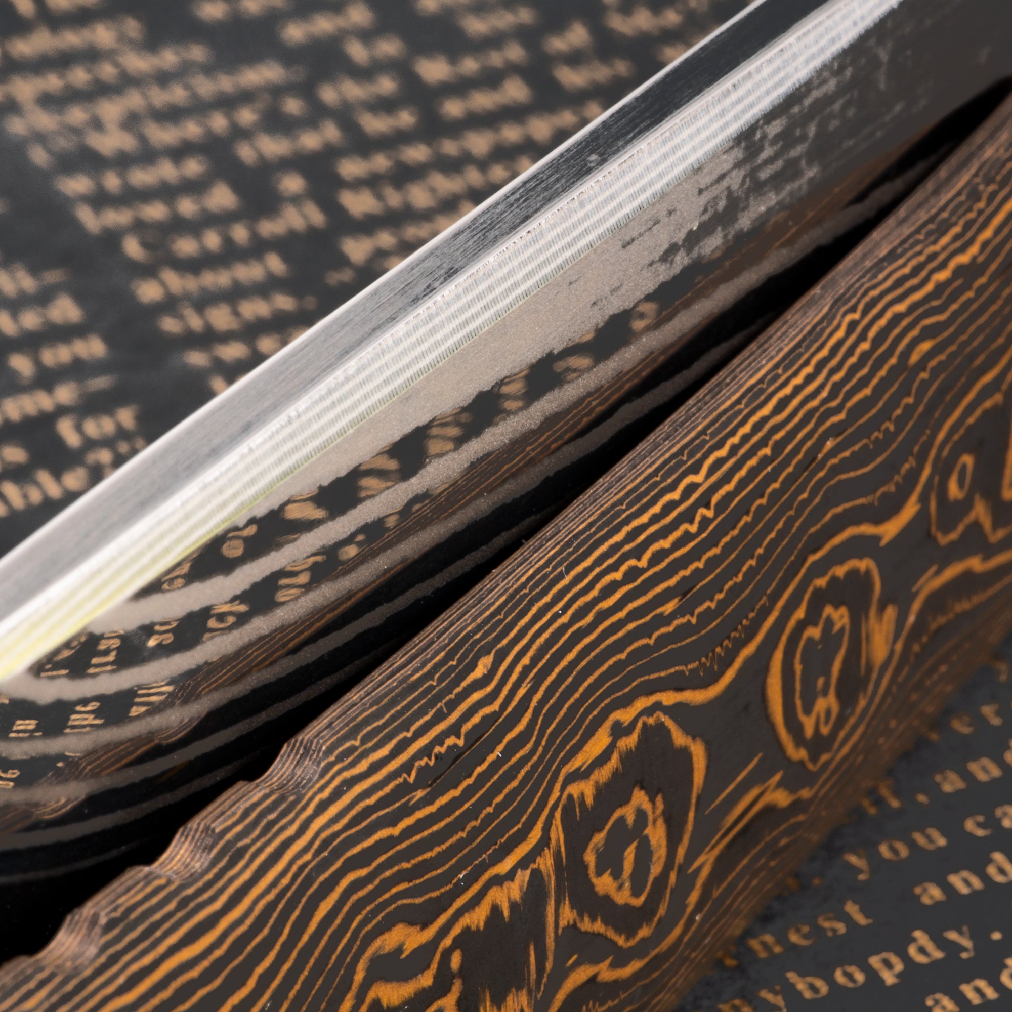 KATSU ZK04 Folding Pocket Knife - 17 Layers ZDP-189 Super Steel Convex Blade, Carbon Fiber & Titanium Alloy Handle with Frame Lock, Includes Wooden Gift Box | EDC, Camping, Hunting & Outdoor Survival Tool